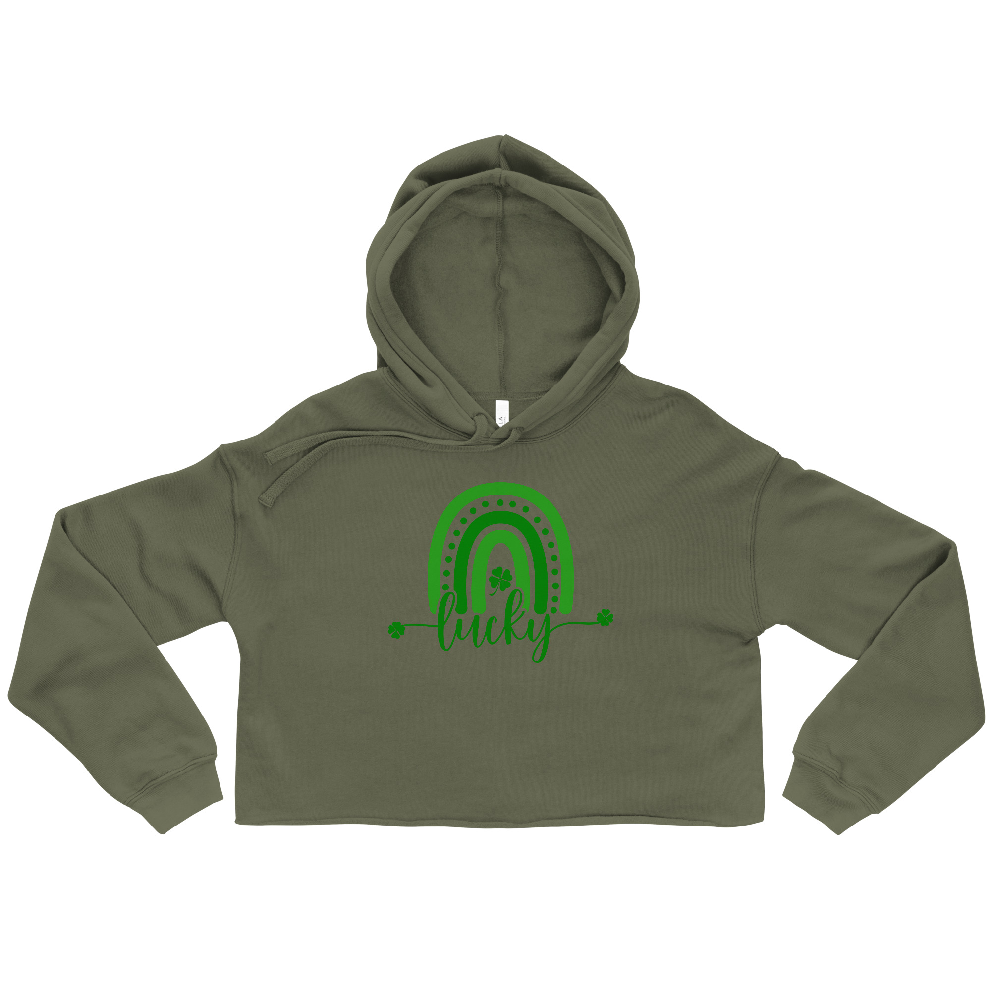 st. patrick's day crop hoodie
