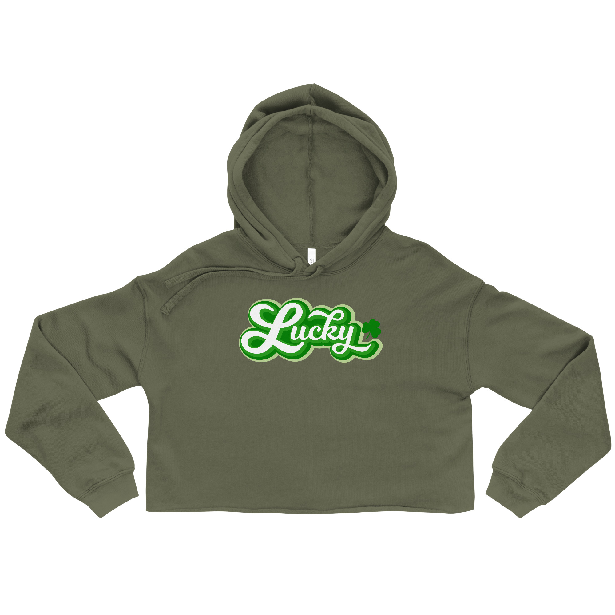 st. patrick's day crop hoodie