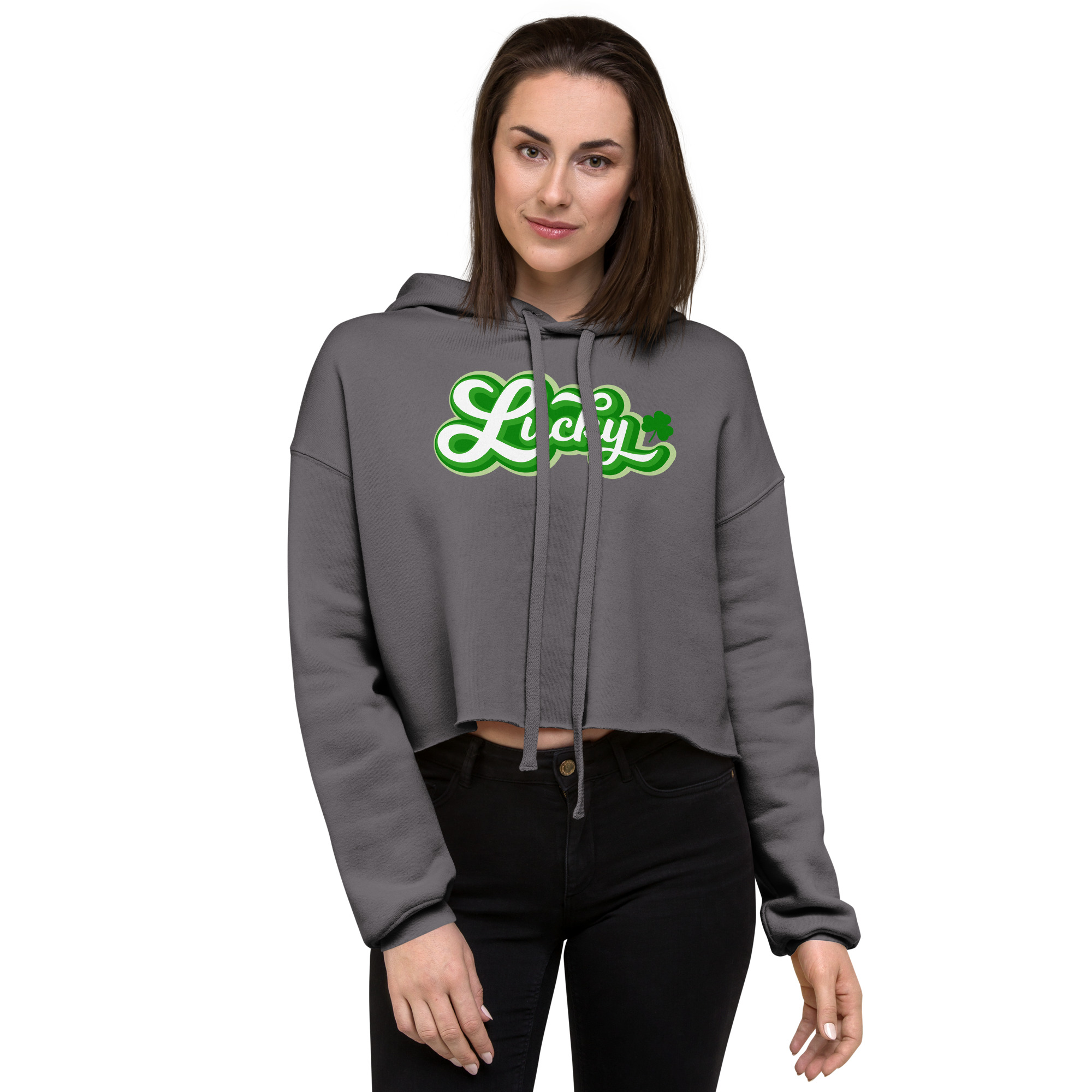 st. patrick's day crop hoodie