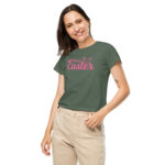 happy easter women’s high waisted t shirt