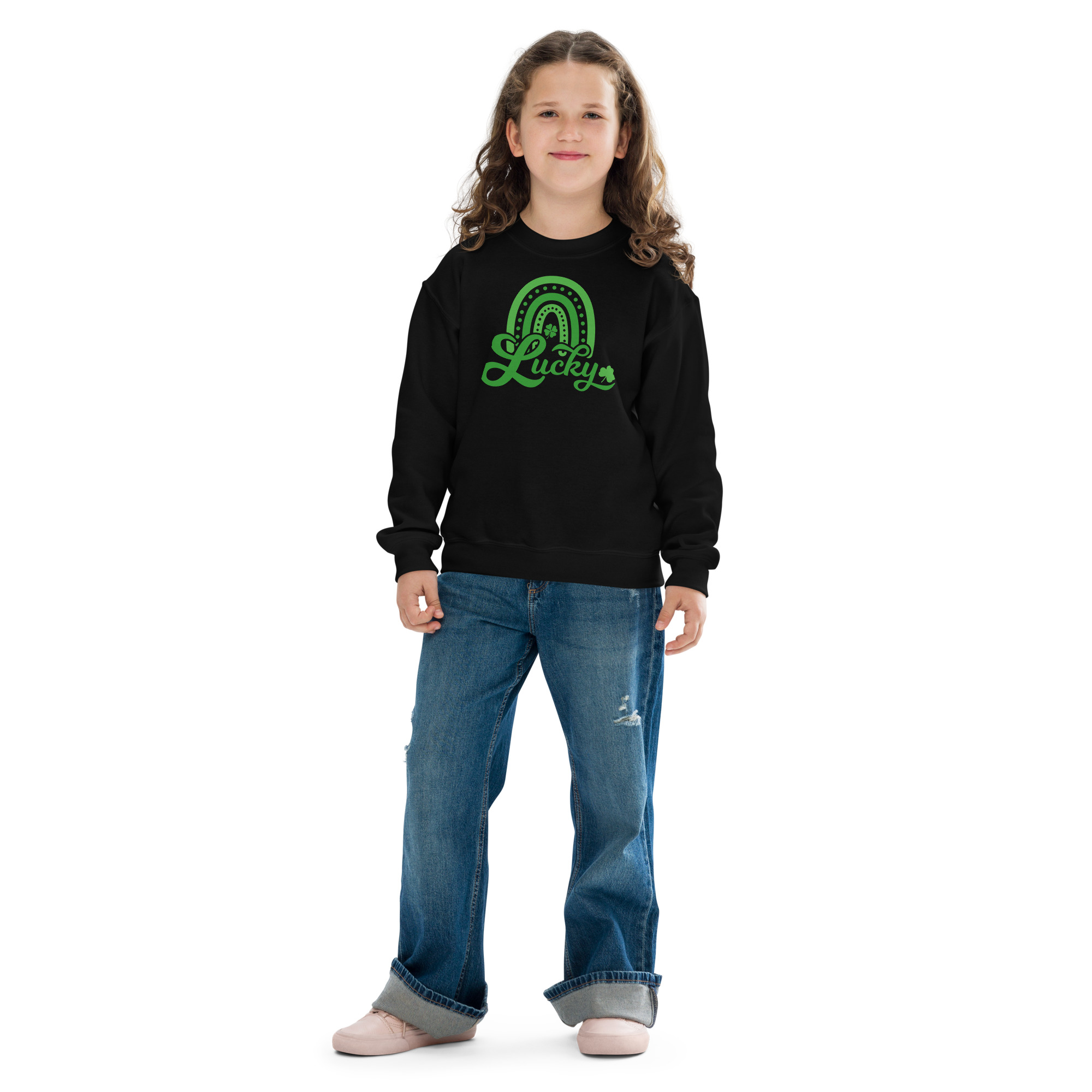 st. patrick's day youth crewneck sweatshirt