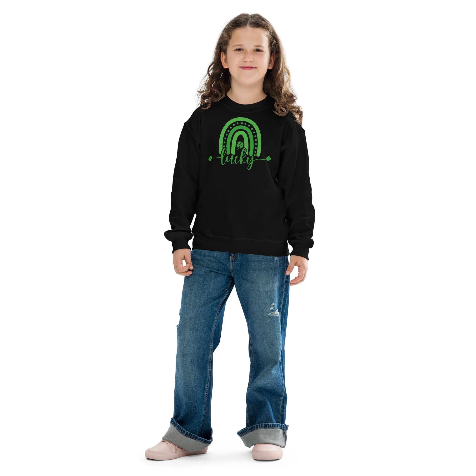 st. patrick's day youth crewneck sweatshirt