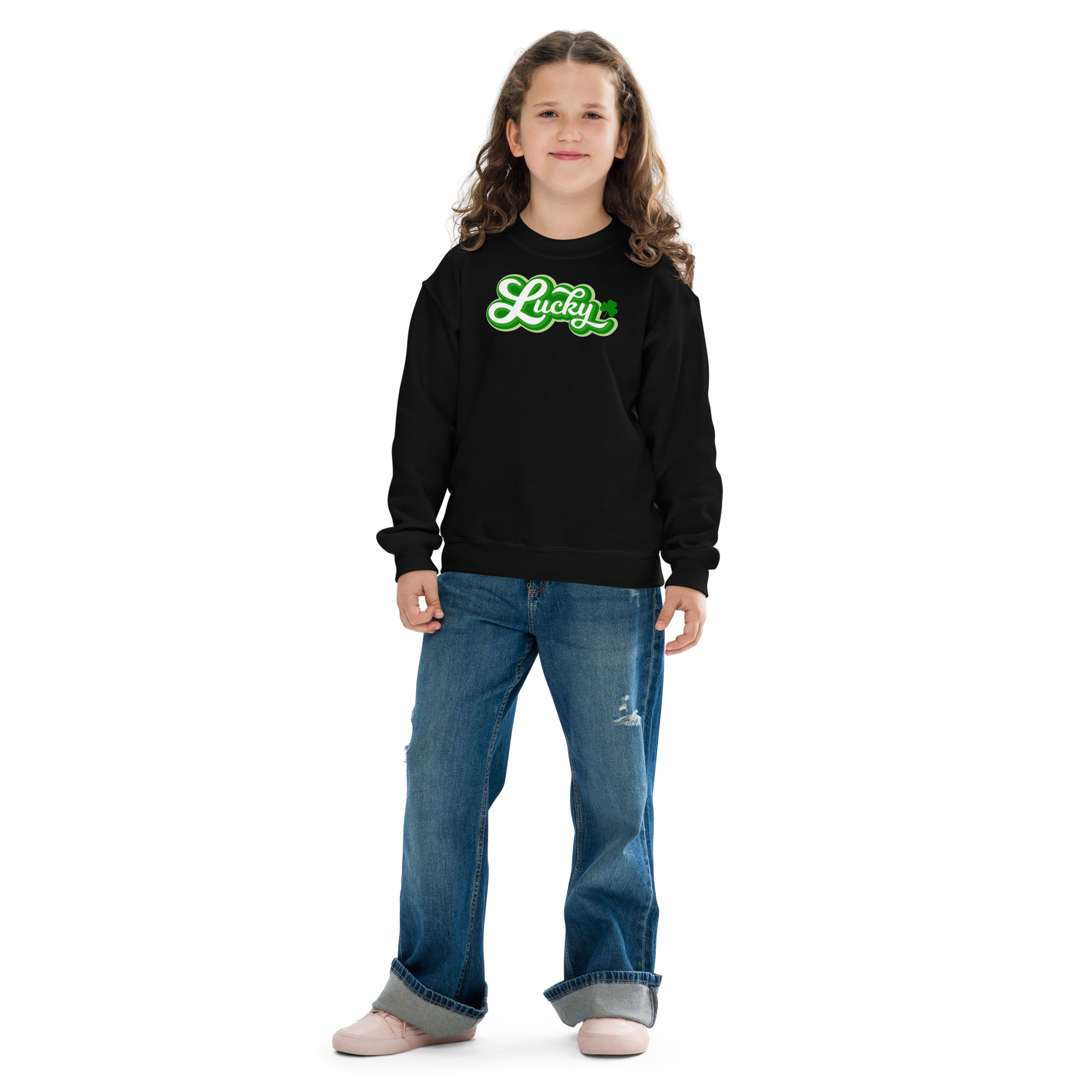 st. patrick's day youth crewneck sweatshirt