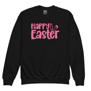 happy easter youth crewneck sweatshirt
