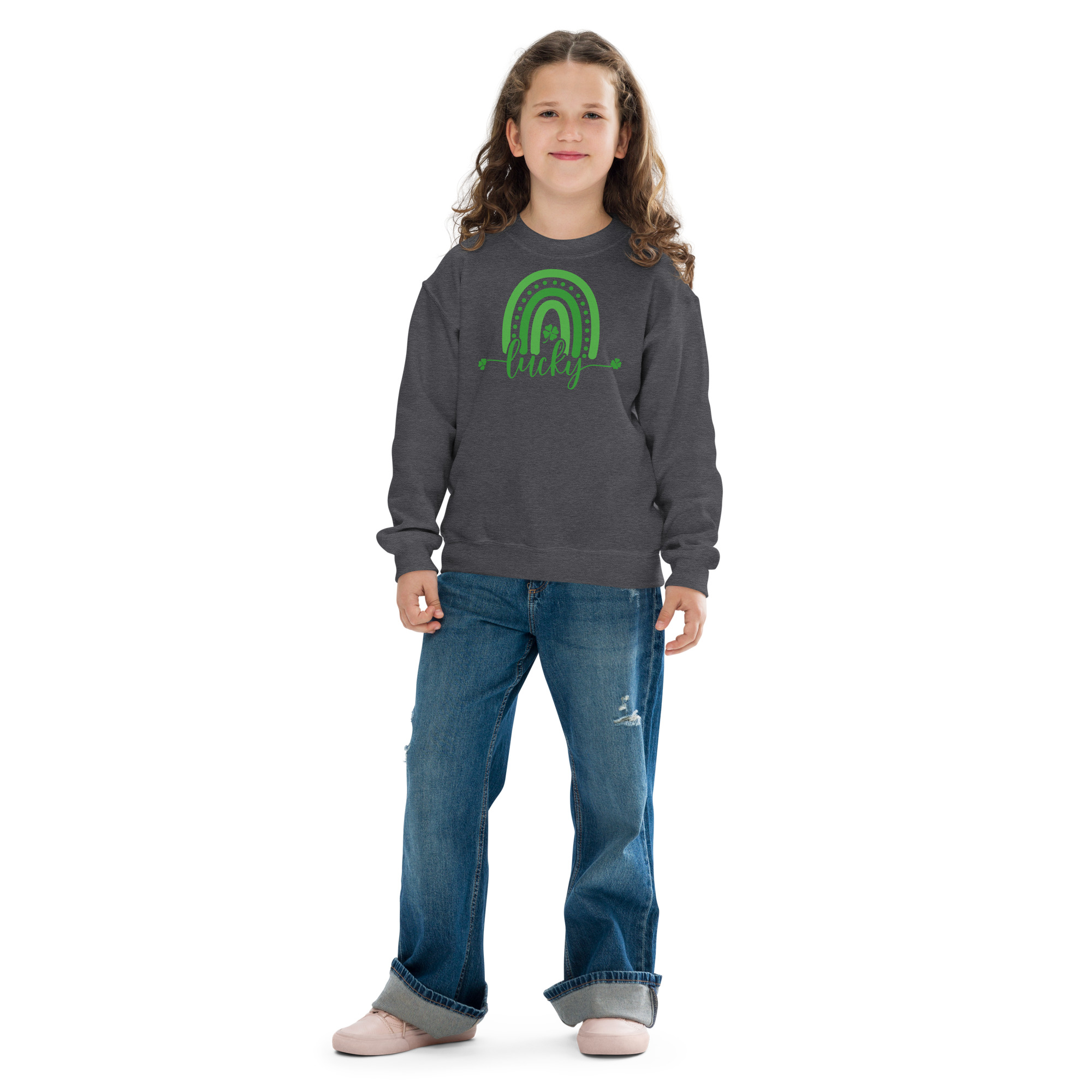 st. patrick's day youth crewneck sweatshirt