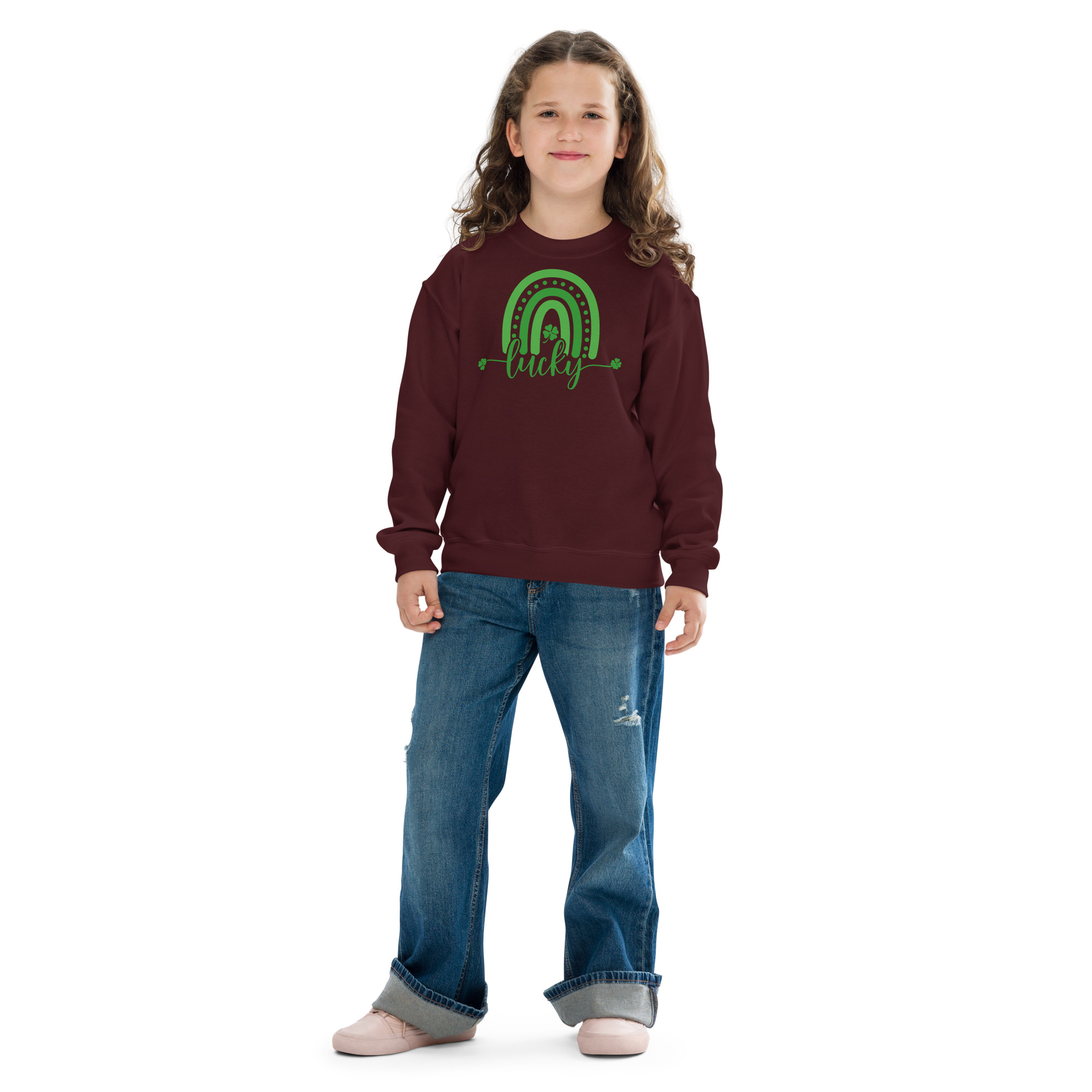 st. patrick's day youth crewneck sweatshirt