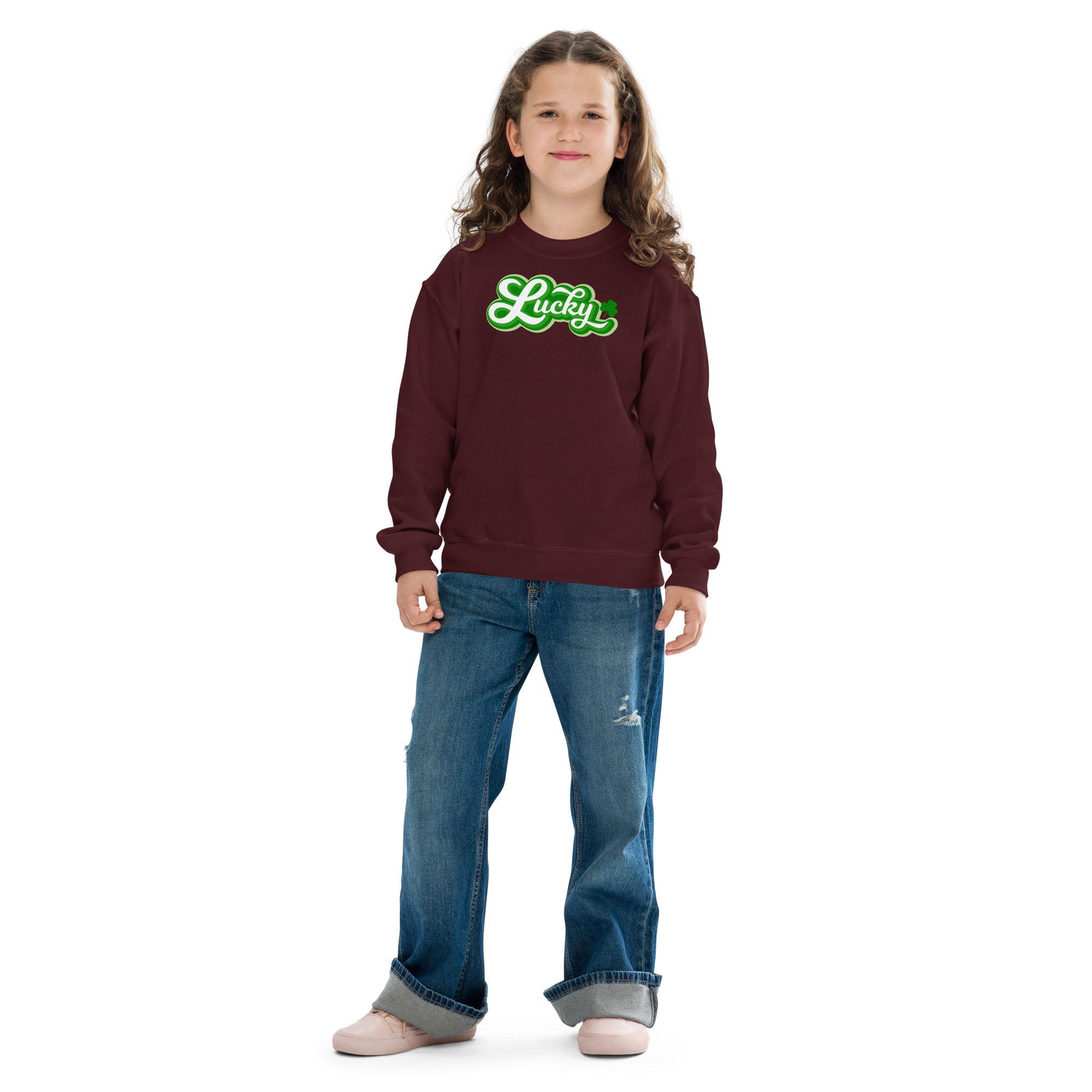 st. patrick's day youth crewneck sweatshirt
