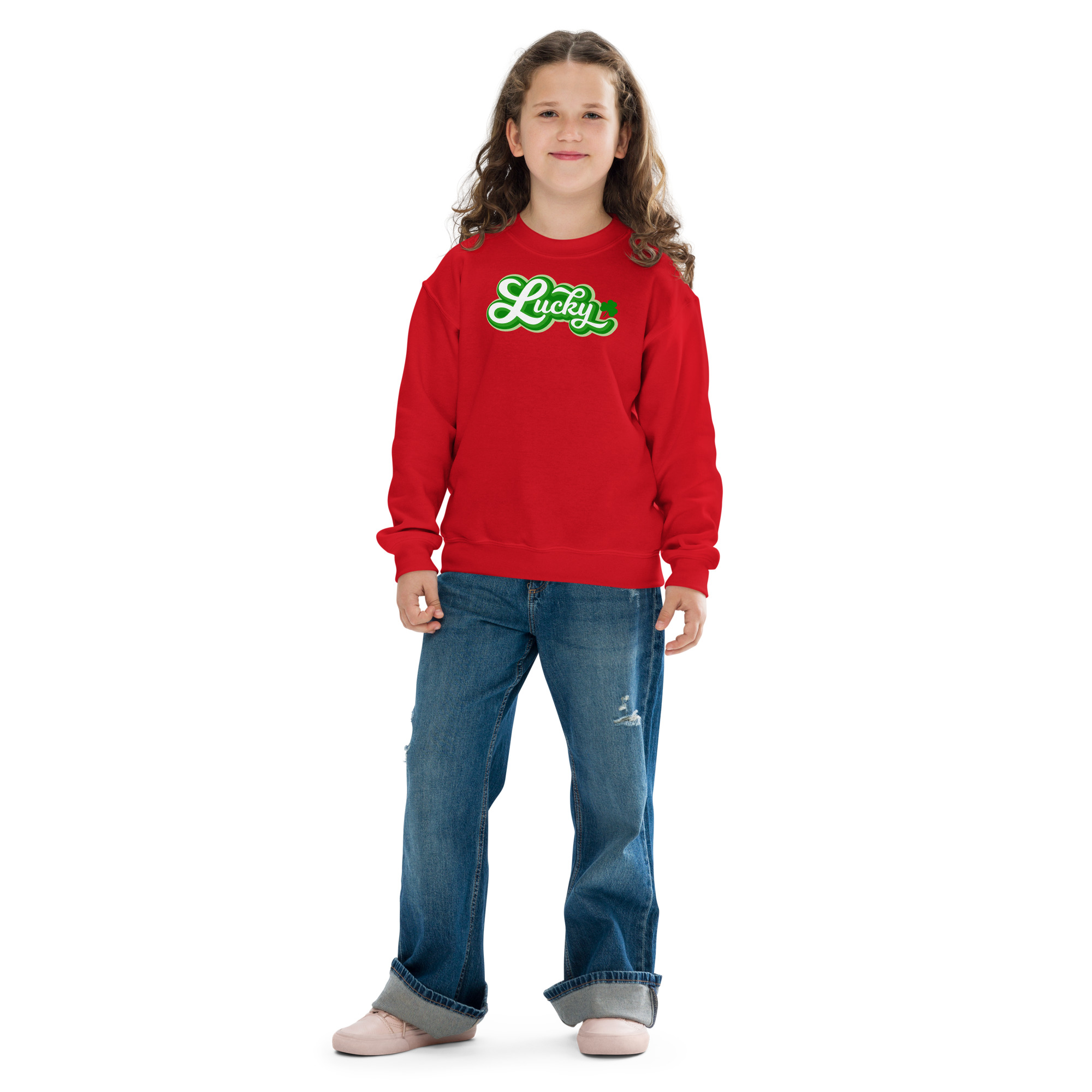 st. patrick's day youth crewneck sweatshirt