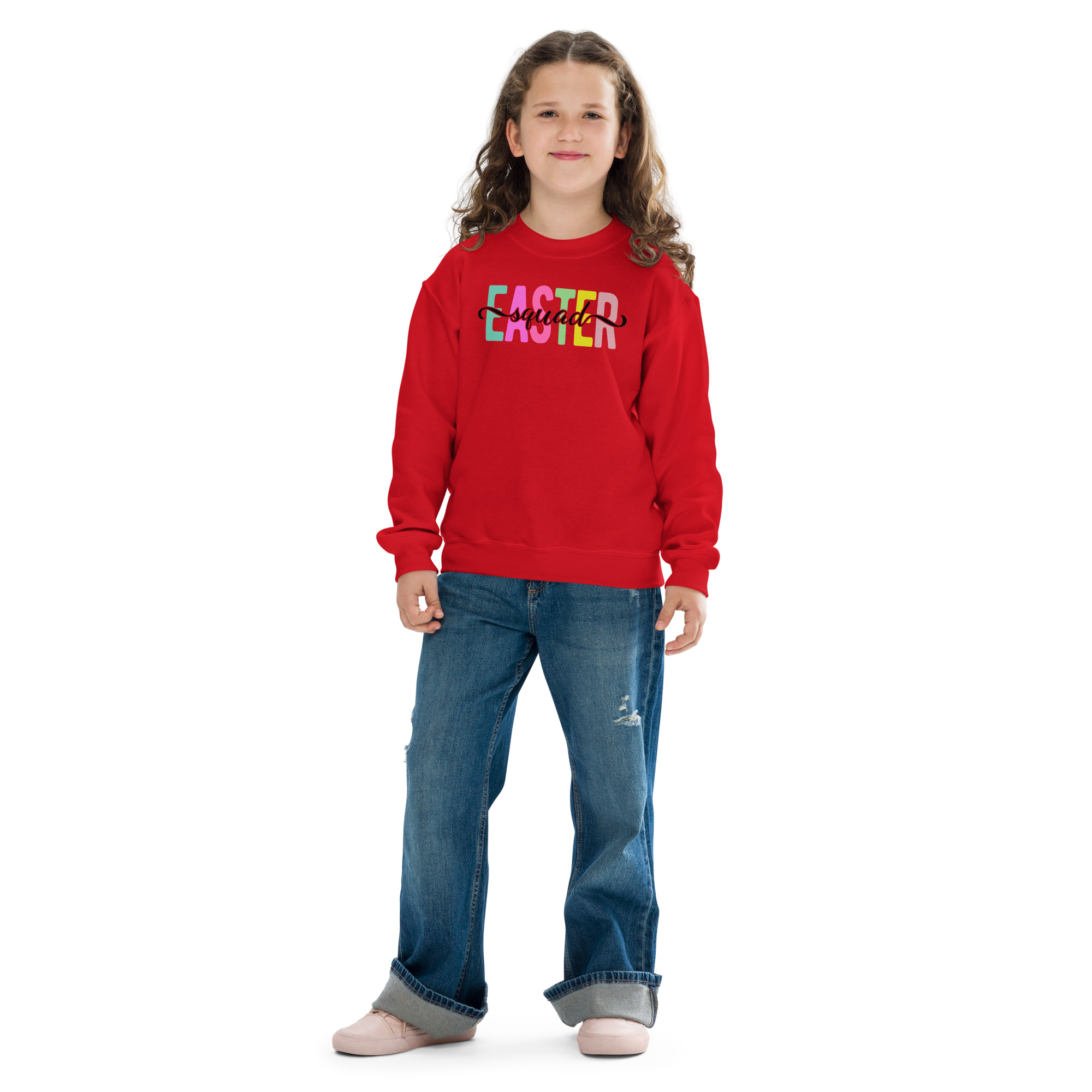 easter squad youth crewneck sweatshirt