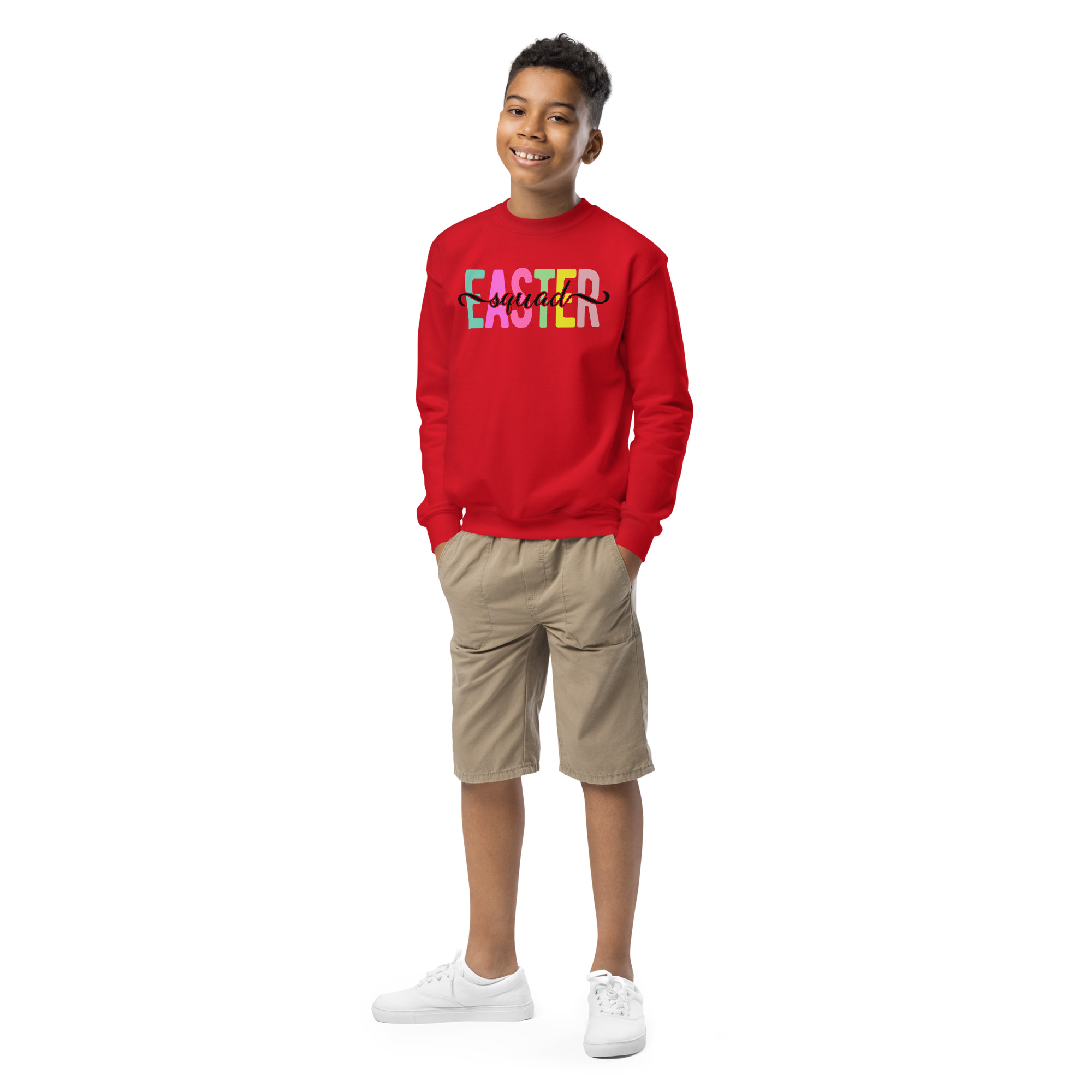 easter squad youth crewneck sweatshirt