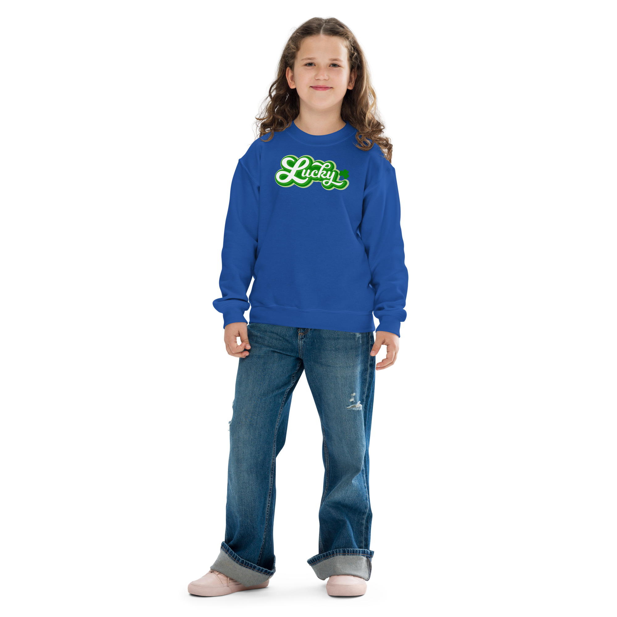 st. patrick's day youth crewneck sweatshirt