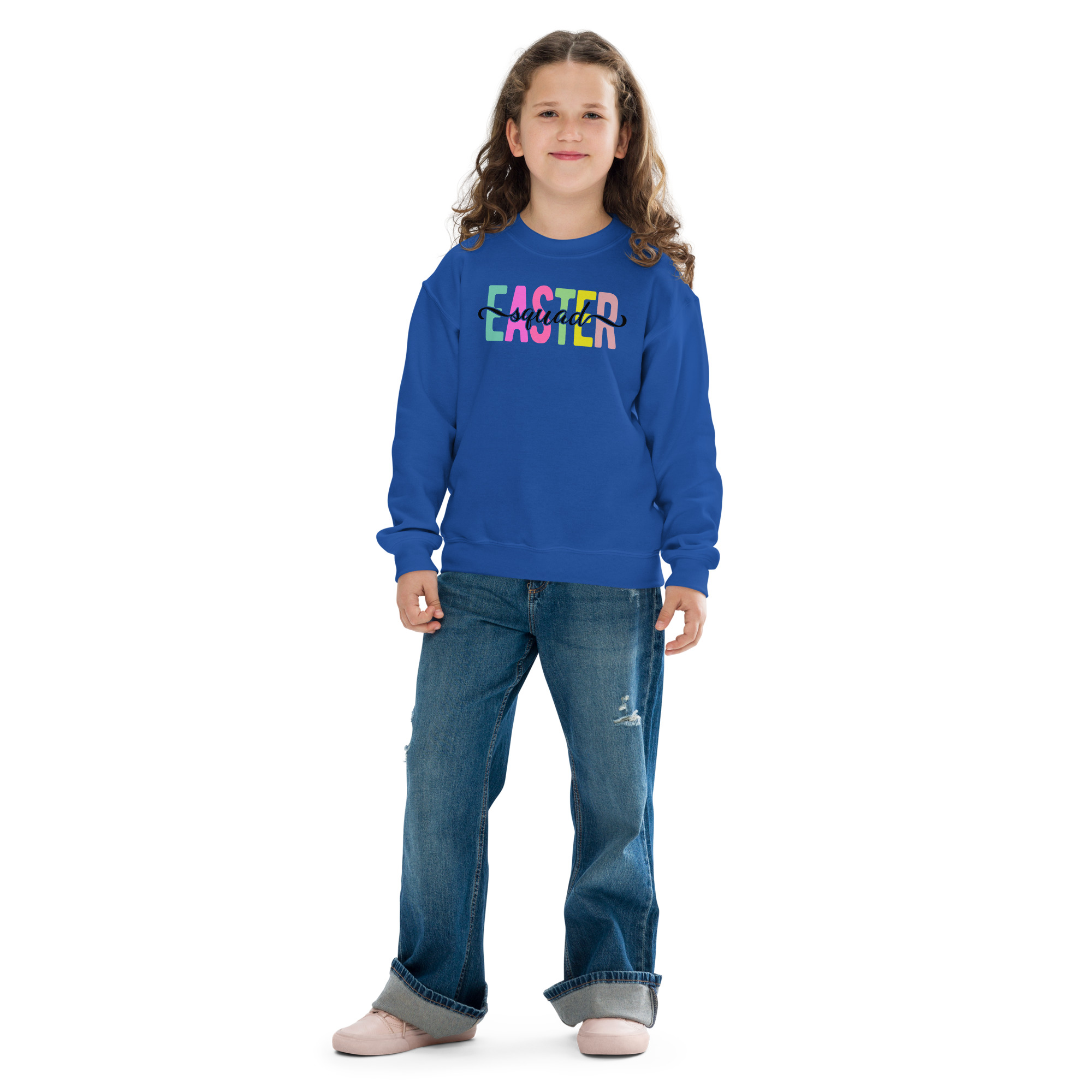 easter squad youth crewneck sweatshirt
