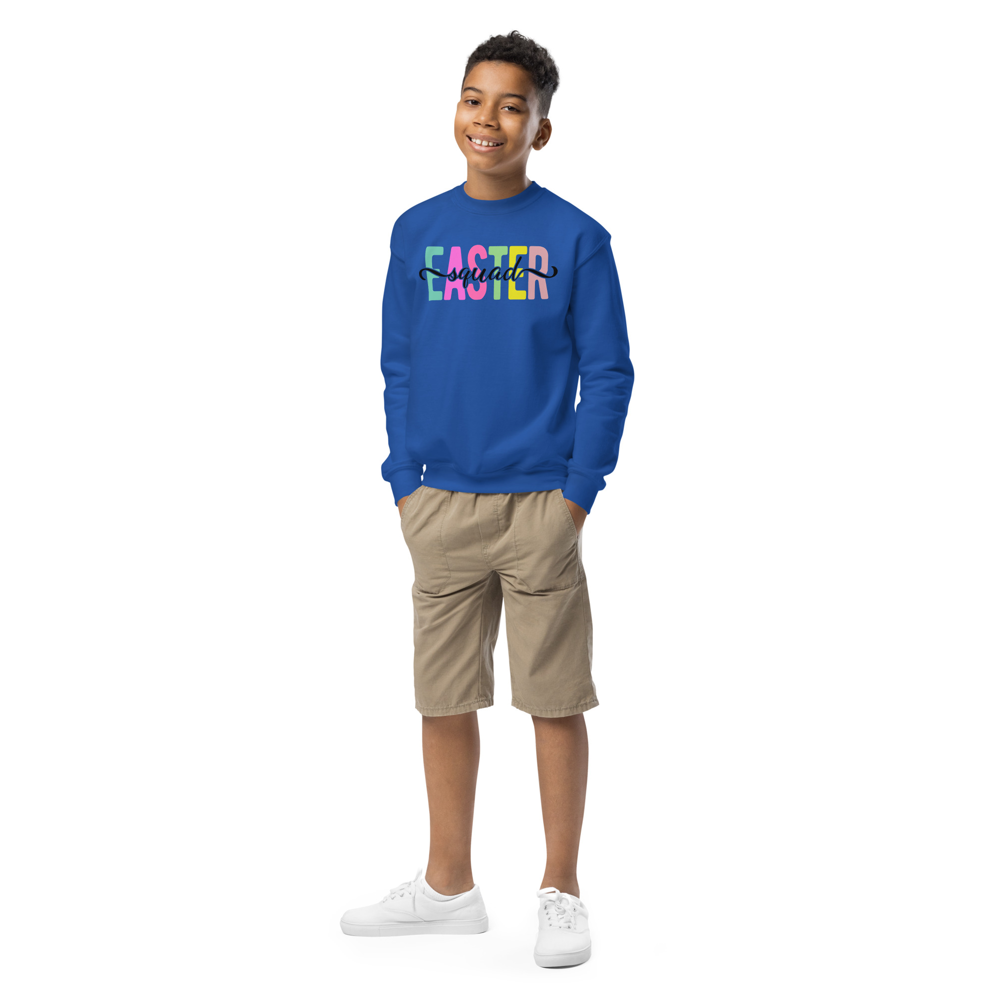 easter squad youth crewneck sweatshirt