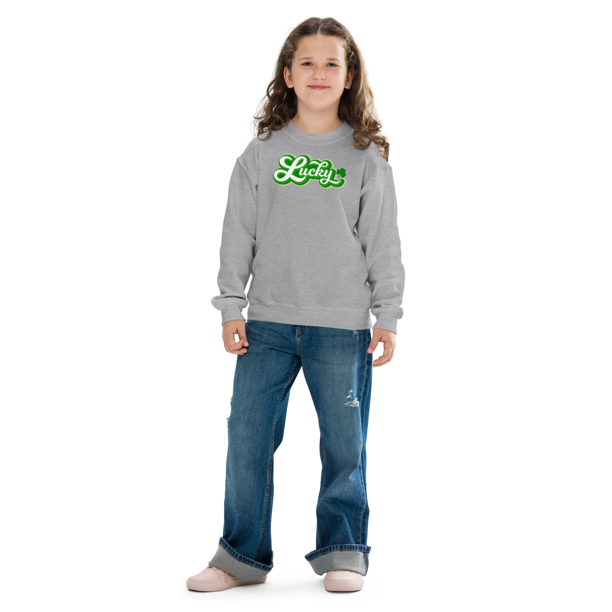 st. patrick's day youth crewneck sweatshirt