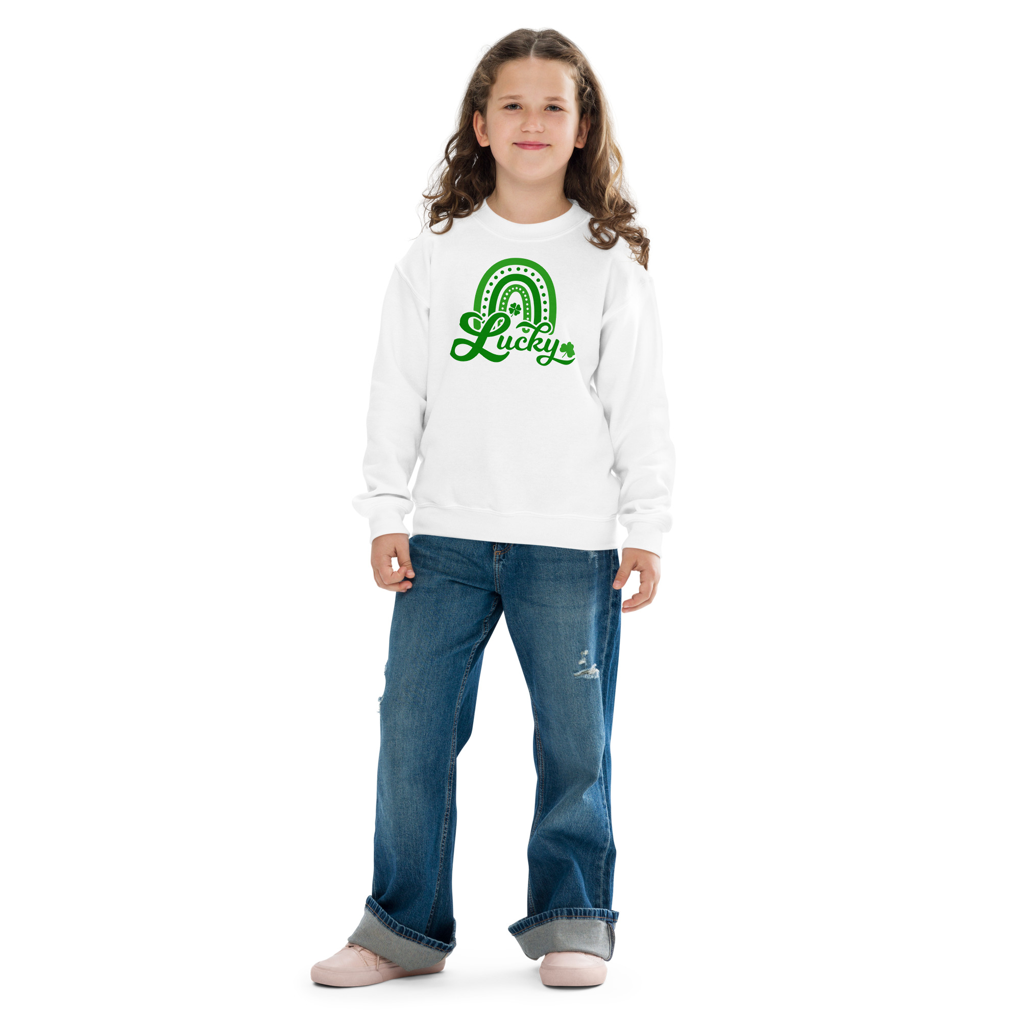 st. patrick's day youth crewneck sweatshirt