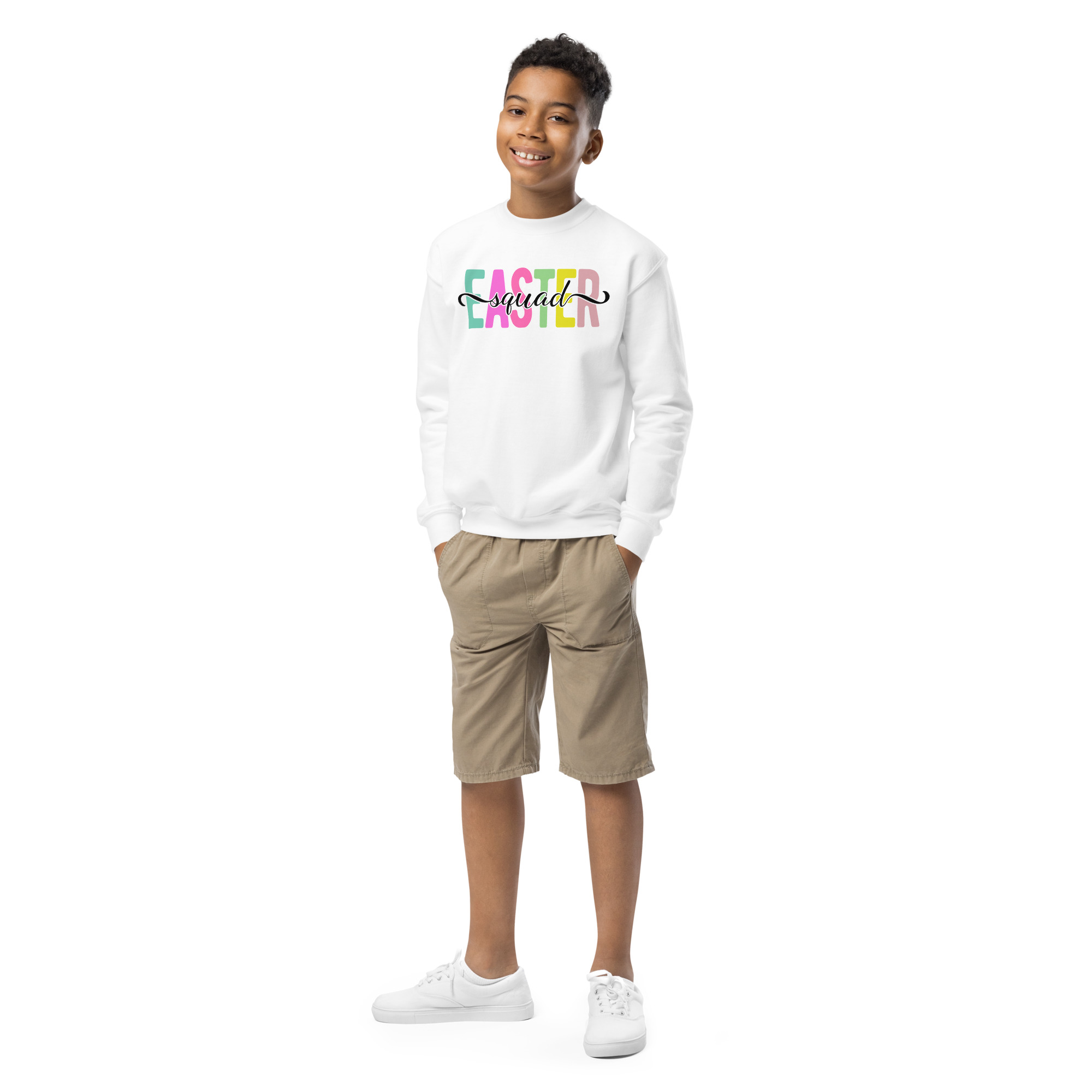 easter squad youth crewneck sweatshirt