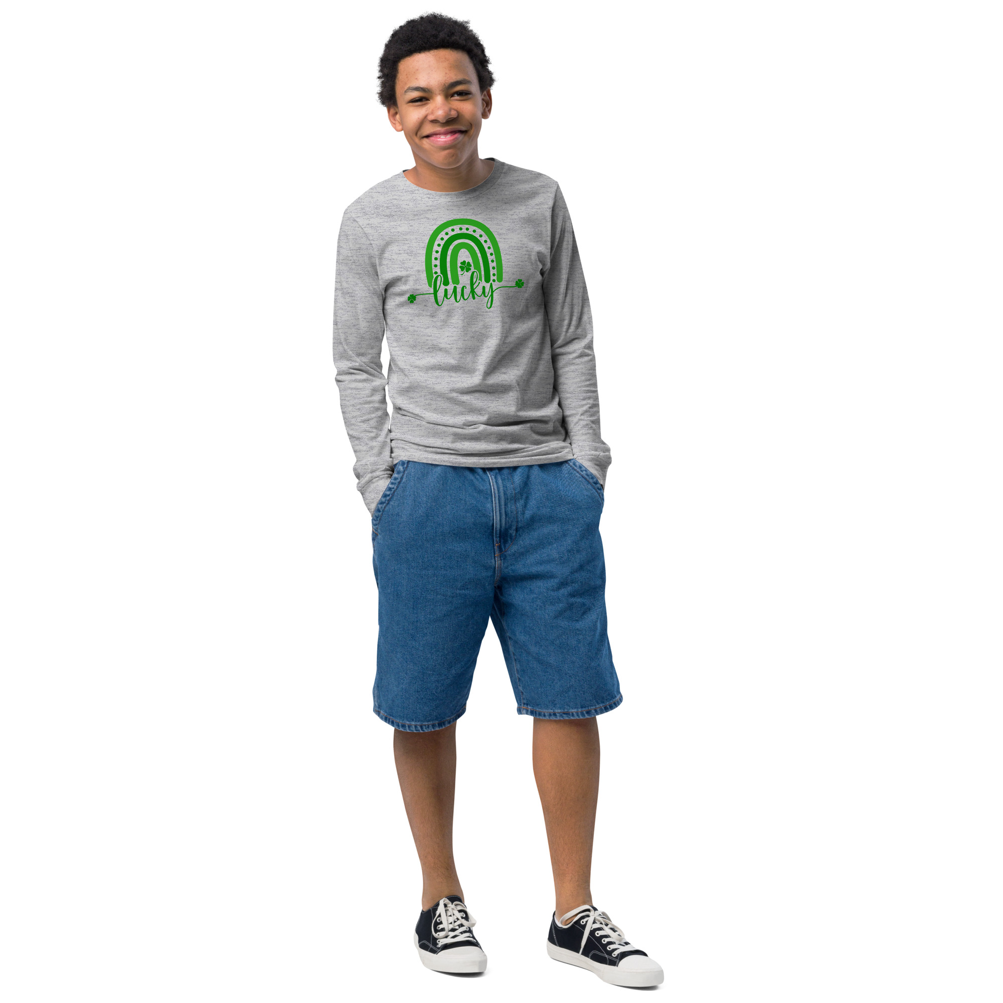 st. patrick's day youth long sleeve tee