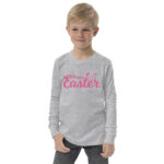 happy easter youth long sleeve tee