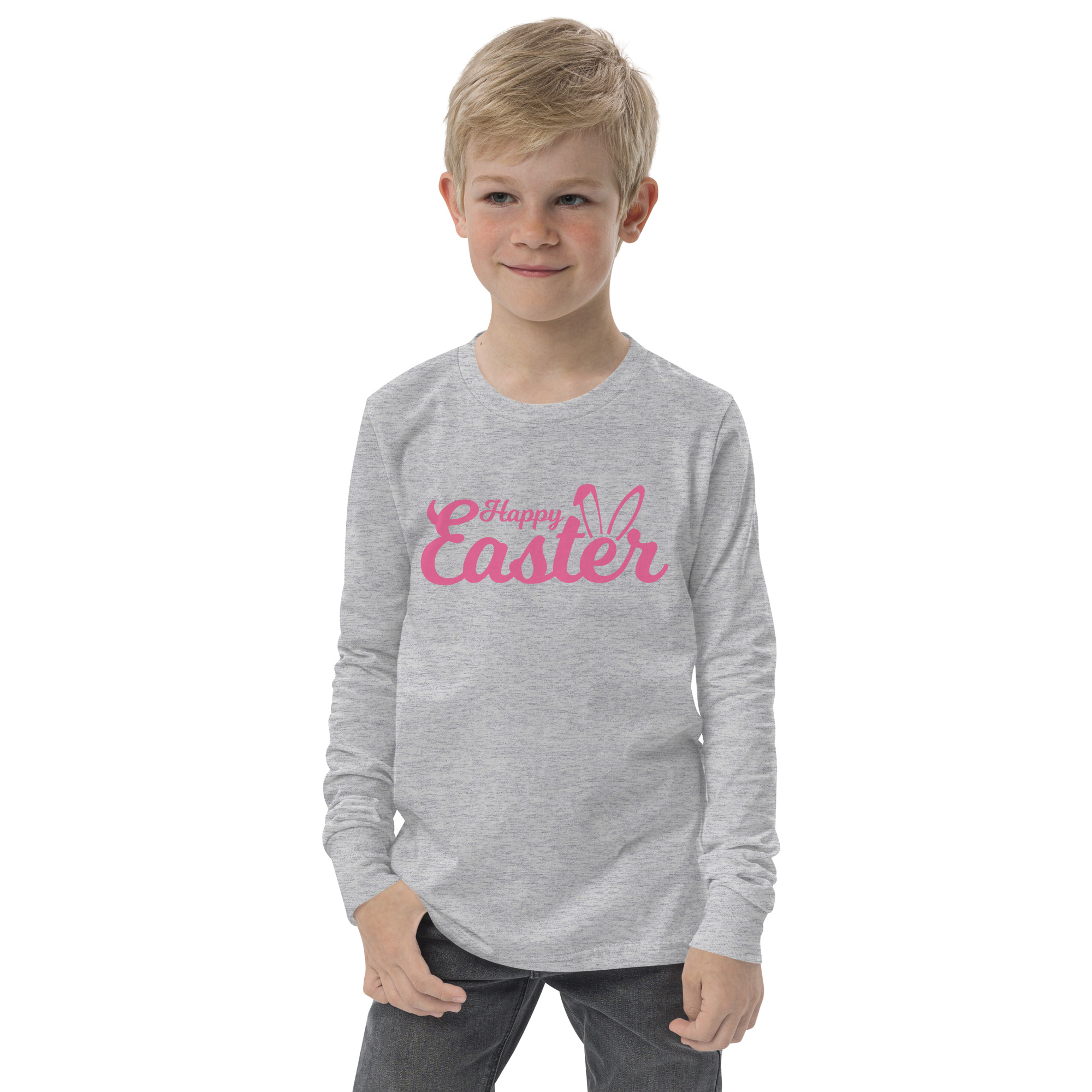 happy easter youth long sleeve tee