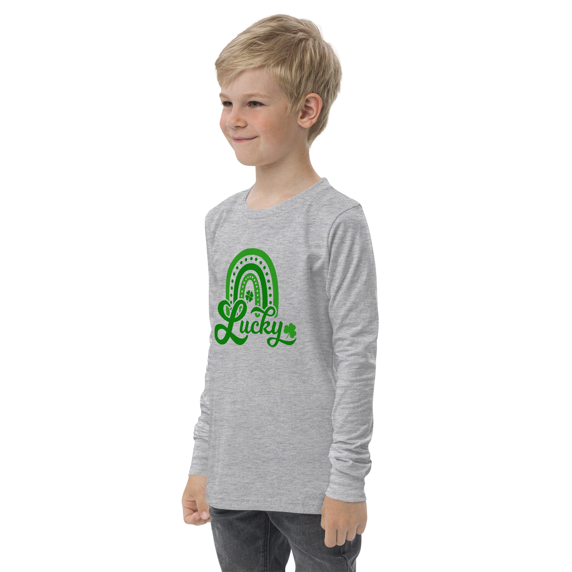 st. patrick's day youth long sleeve tee