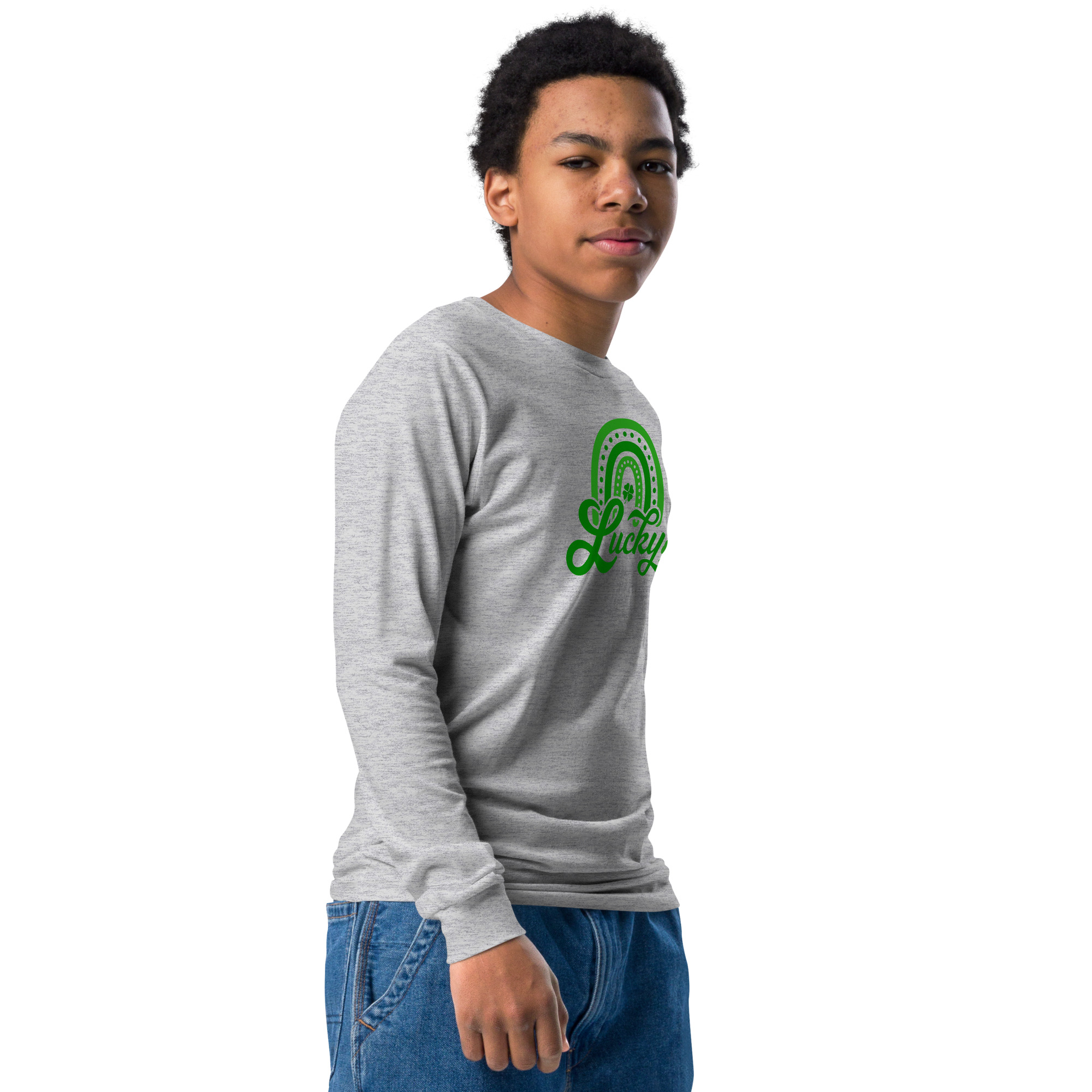 st. patrick's day youth long sleeve tee