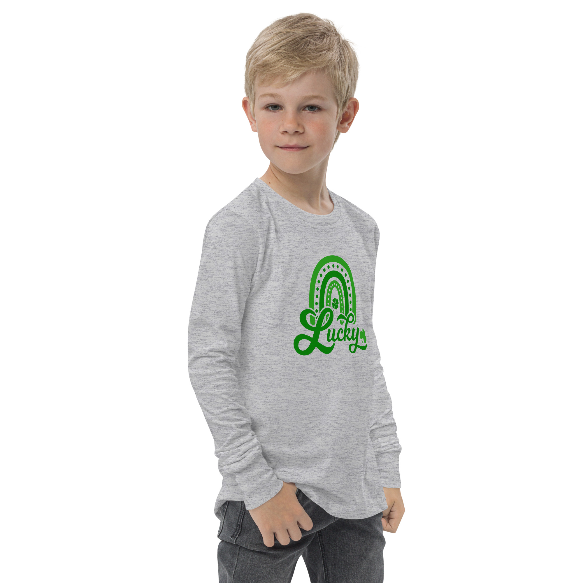 st. patrick's day youth long sleeve tee