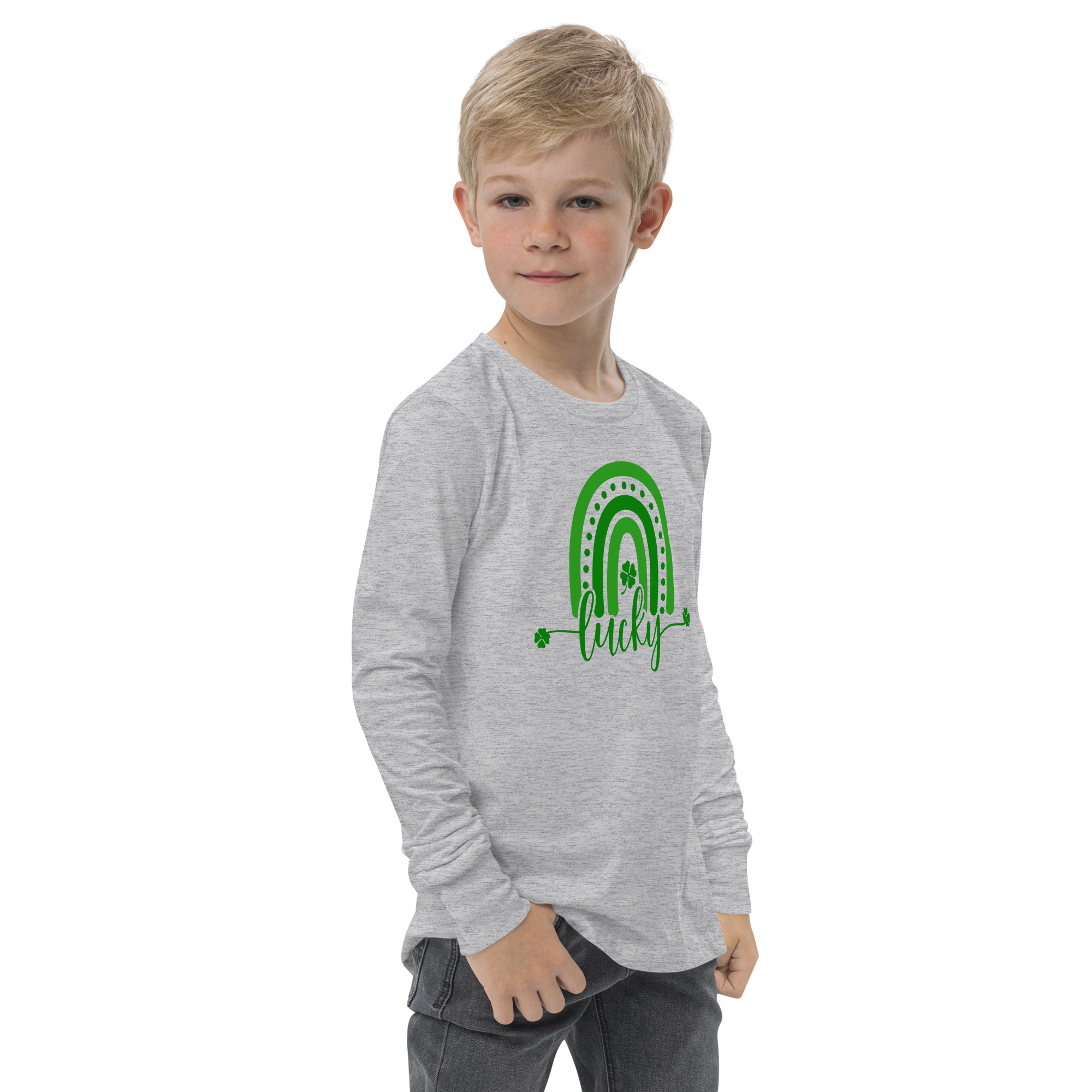 st. patrick's day youth long sleeve tee