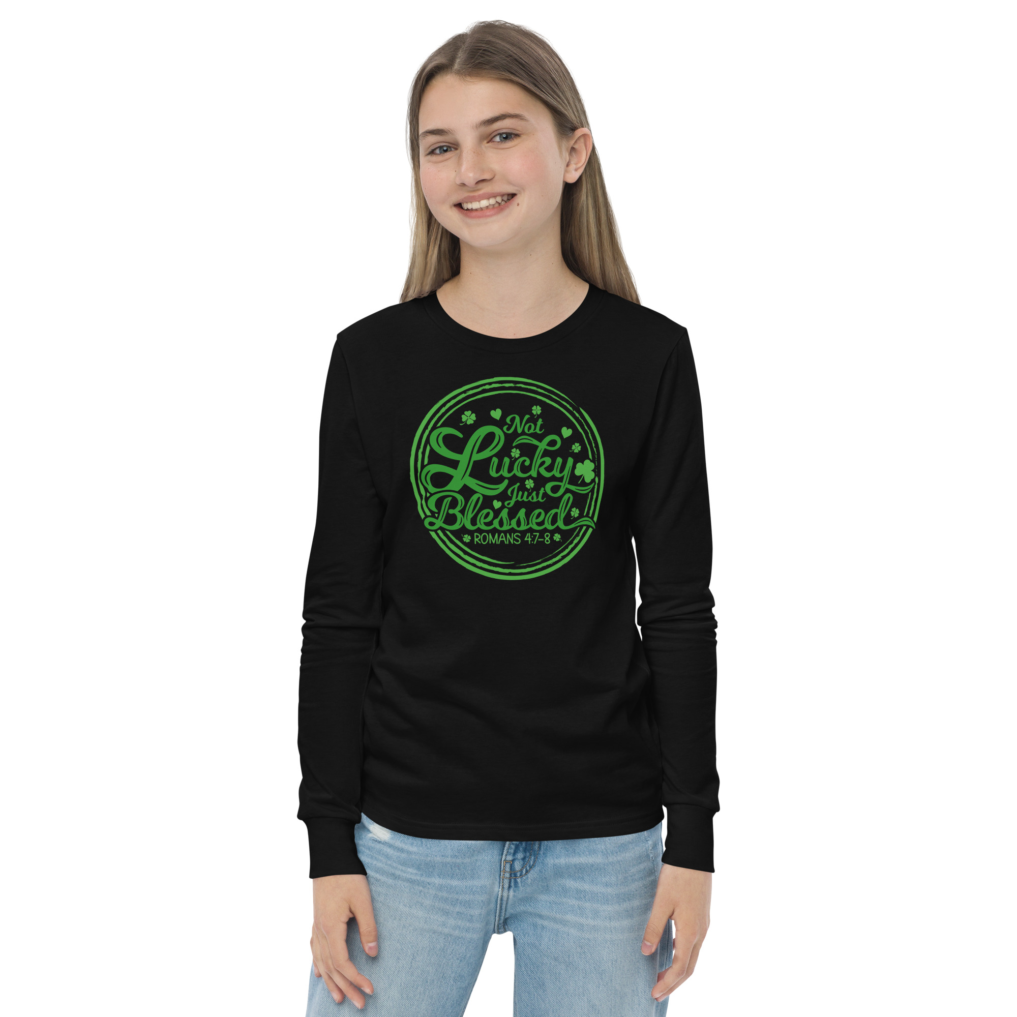 st. patrick's day youth long sleeve tee