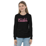 happy easter youth long sleeve tee