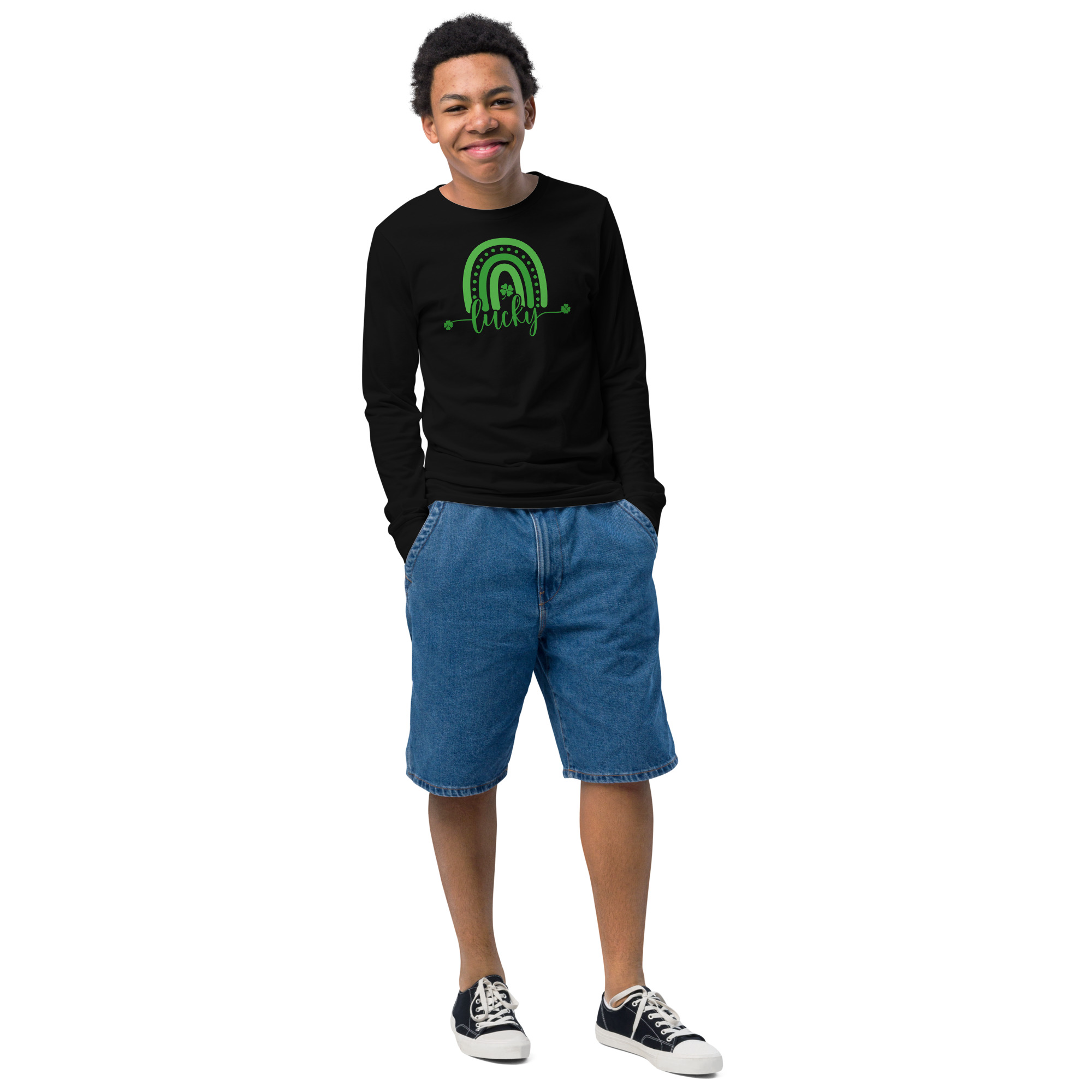 st. patrick's day youth long sleeve tee