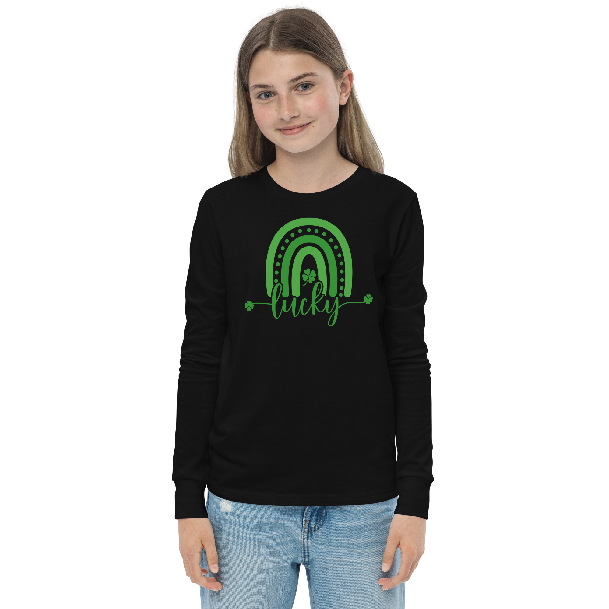 st. patrick's day youth long sleeve tee
