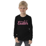 happy easter youth long sleeve tee