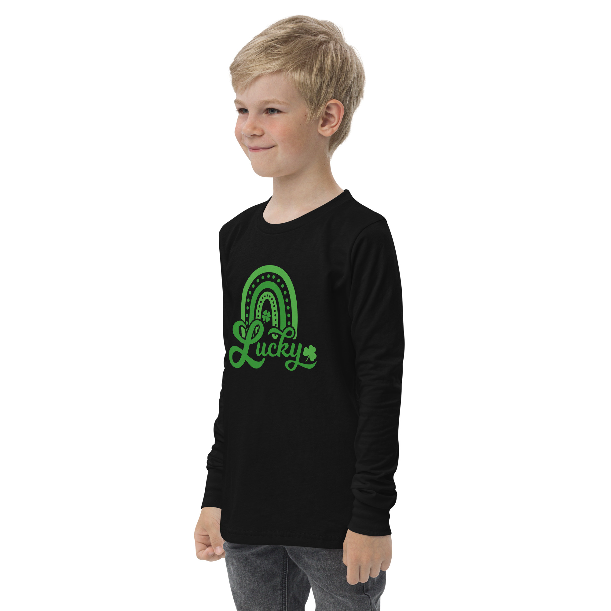 st. patrick's day youth long sleeve tee