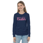 happy easter youth long sleeve tee