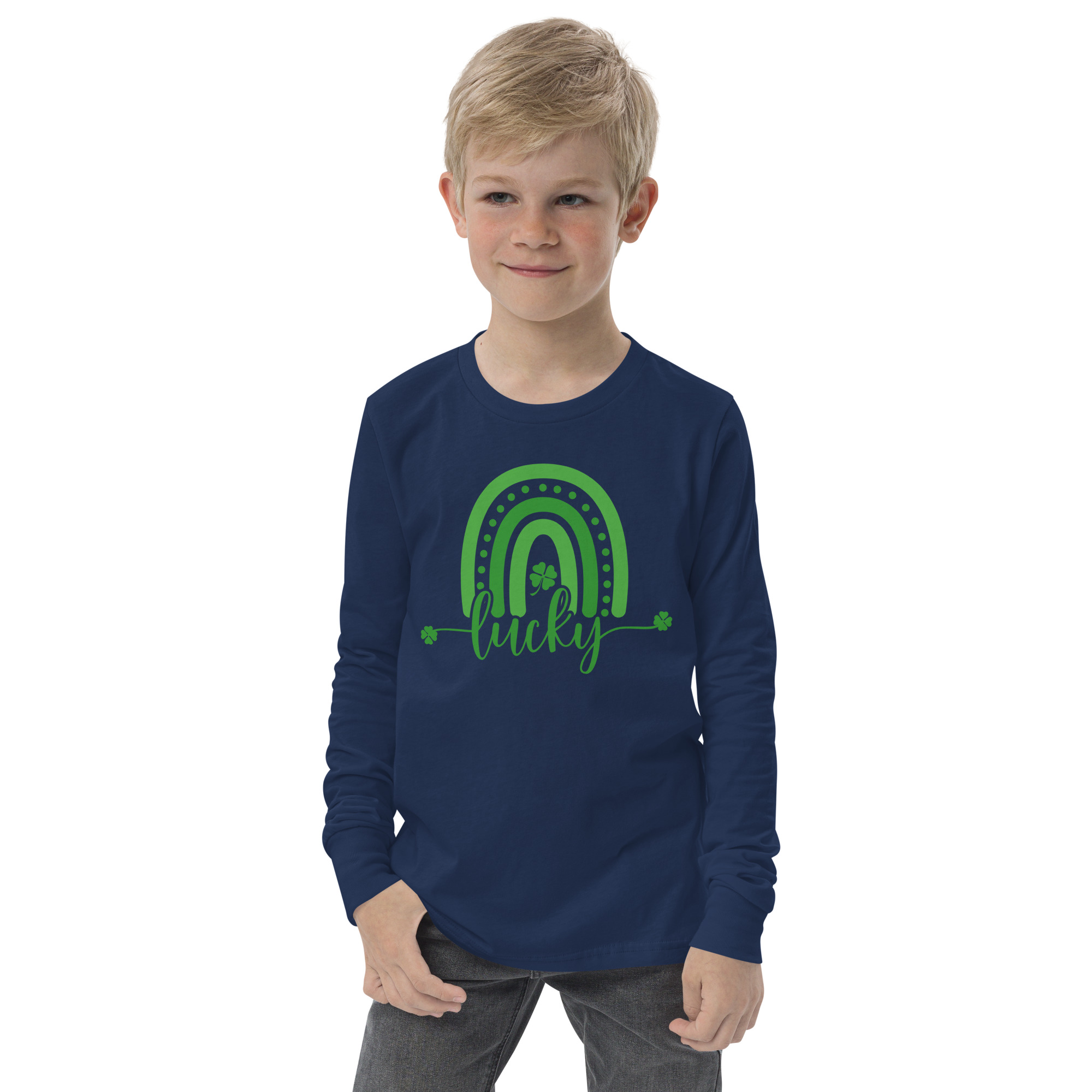 st. patrick's day youth long sleeve tee