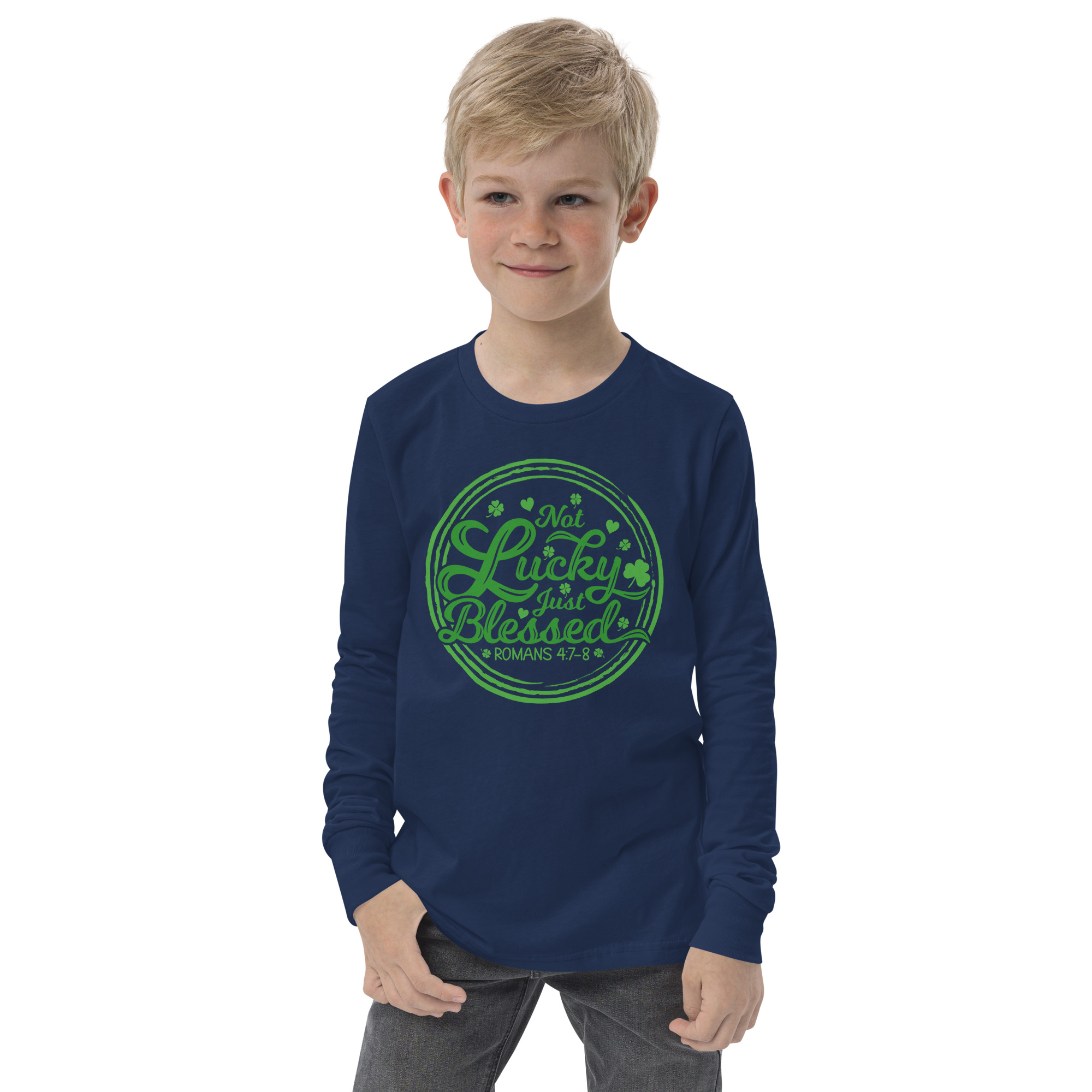 st. patrick's day youth long sleeve tee
