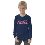 happy easter youth long sleeve tee
