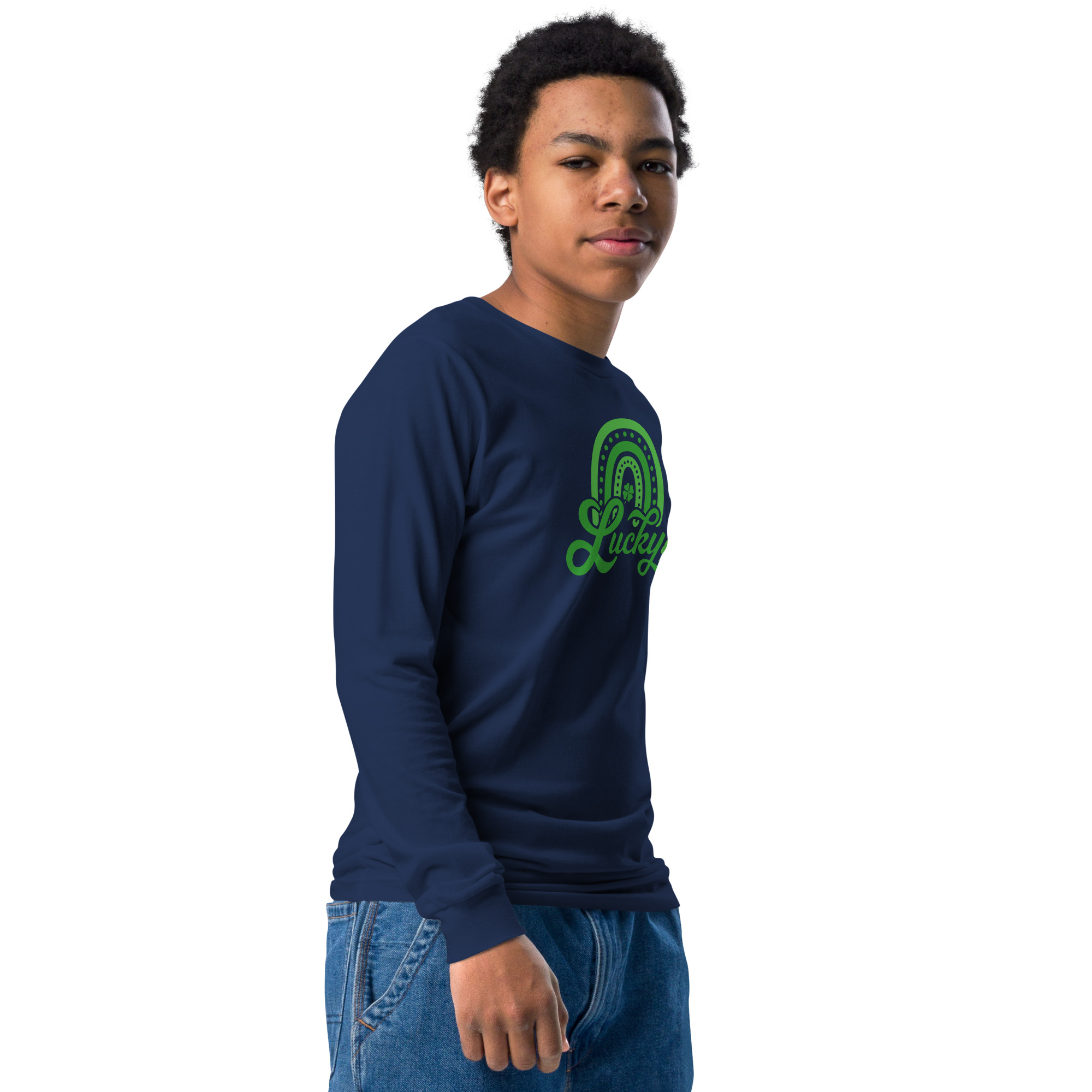 st. patrick's day youth long sleeve tee
