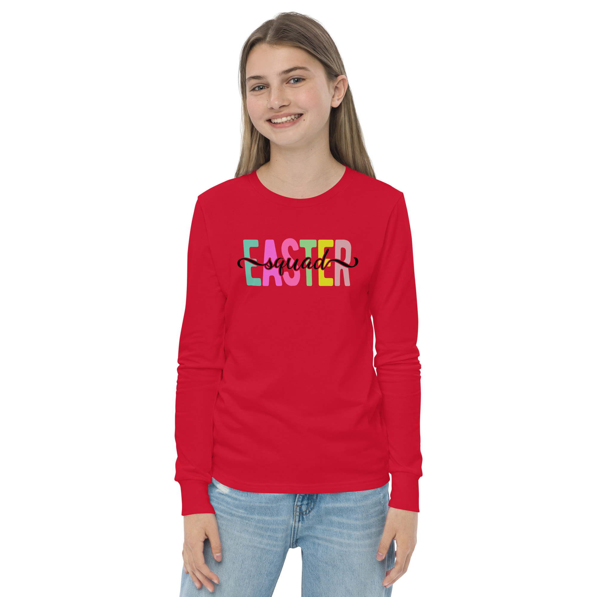 easter squad youth long sleeve tee