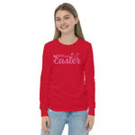 happy easter youth long sleeve tee