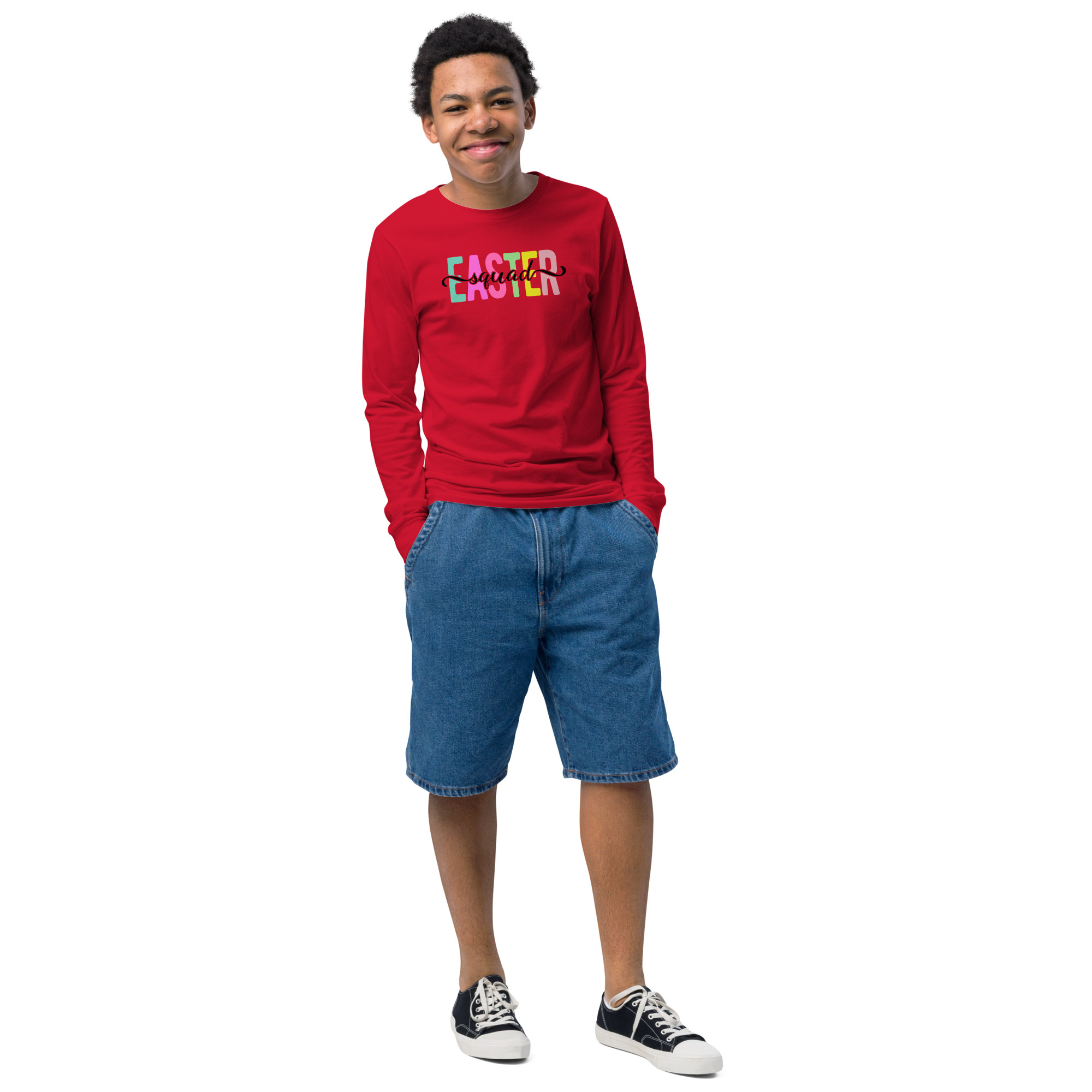 easter squad youth long sleeve tee