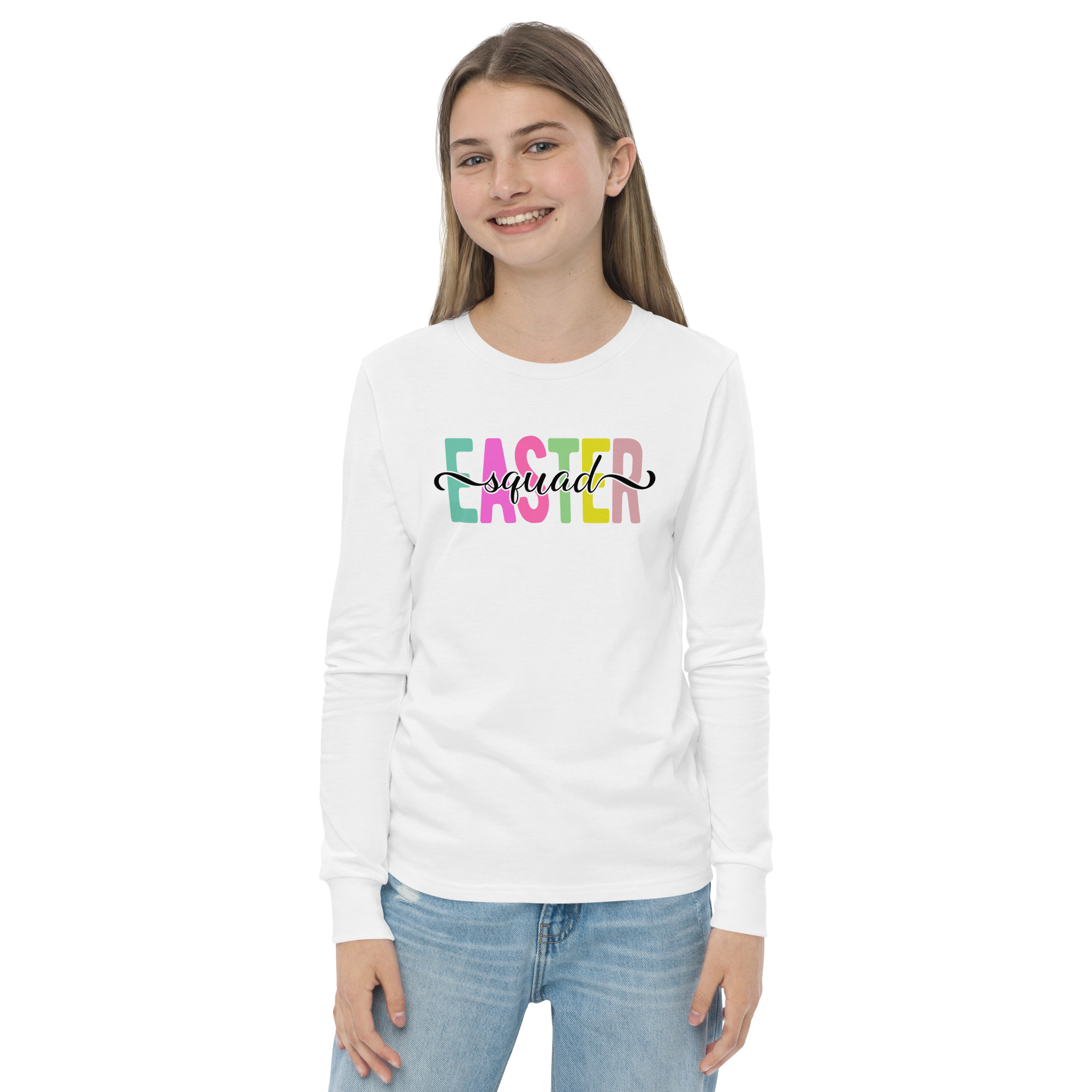 easter squad youth long sleeve tee