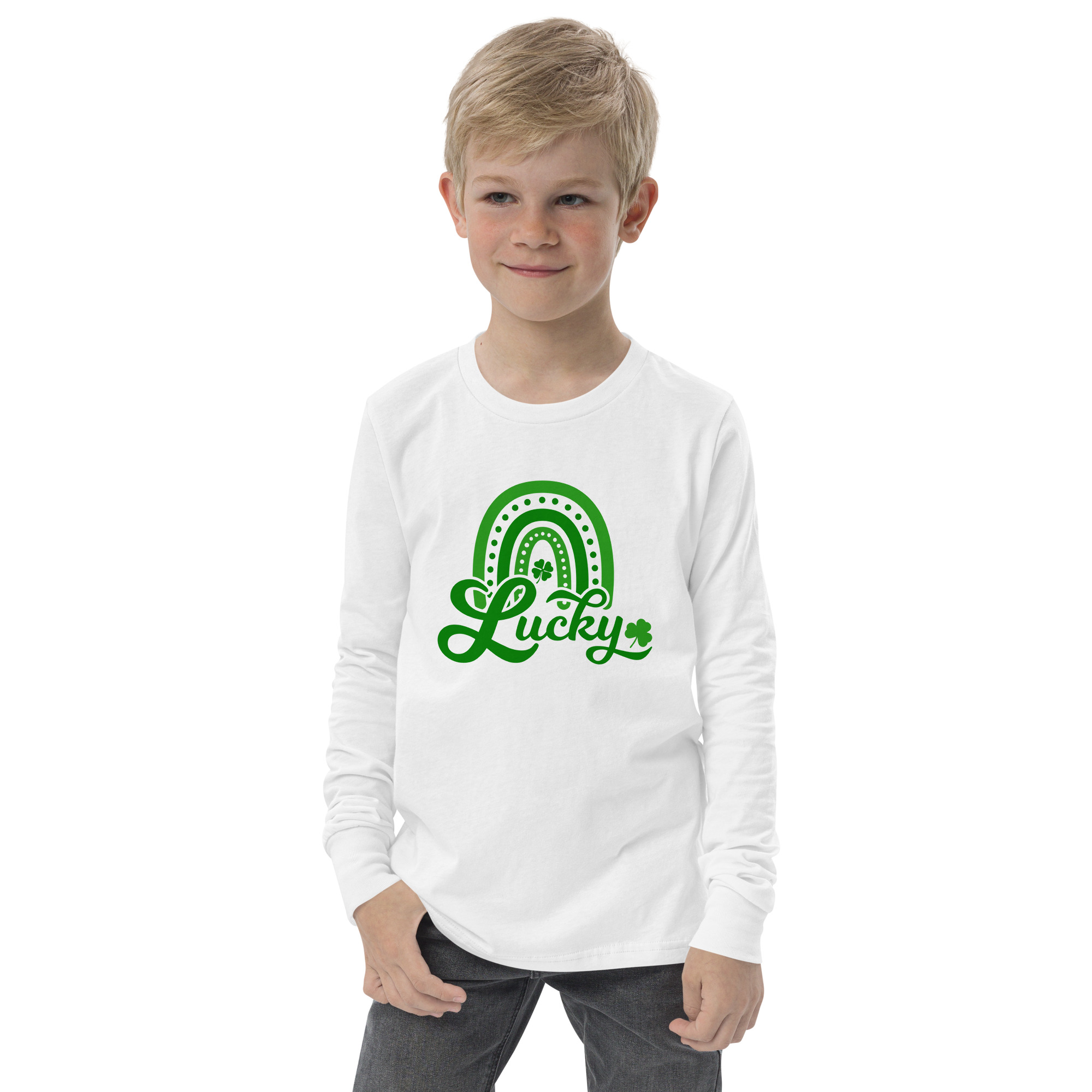 st. patrick's day youth long sleeve tee