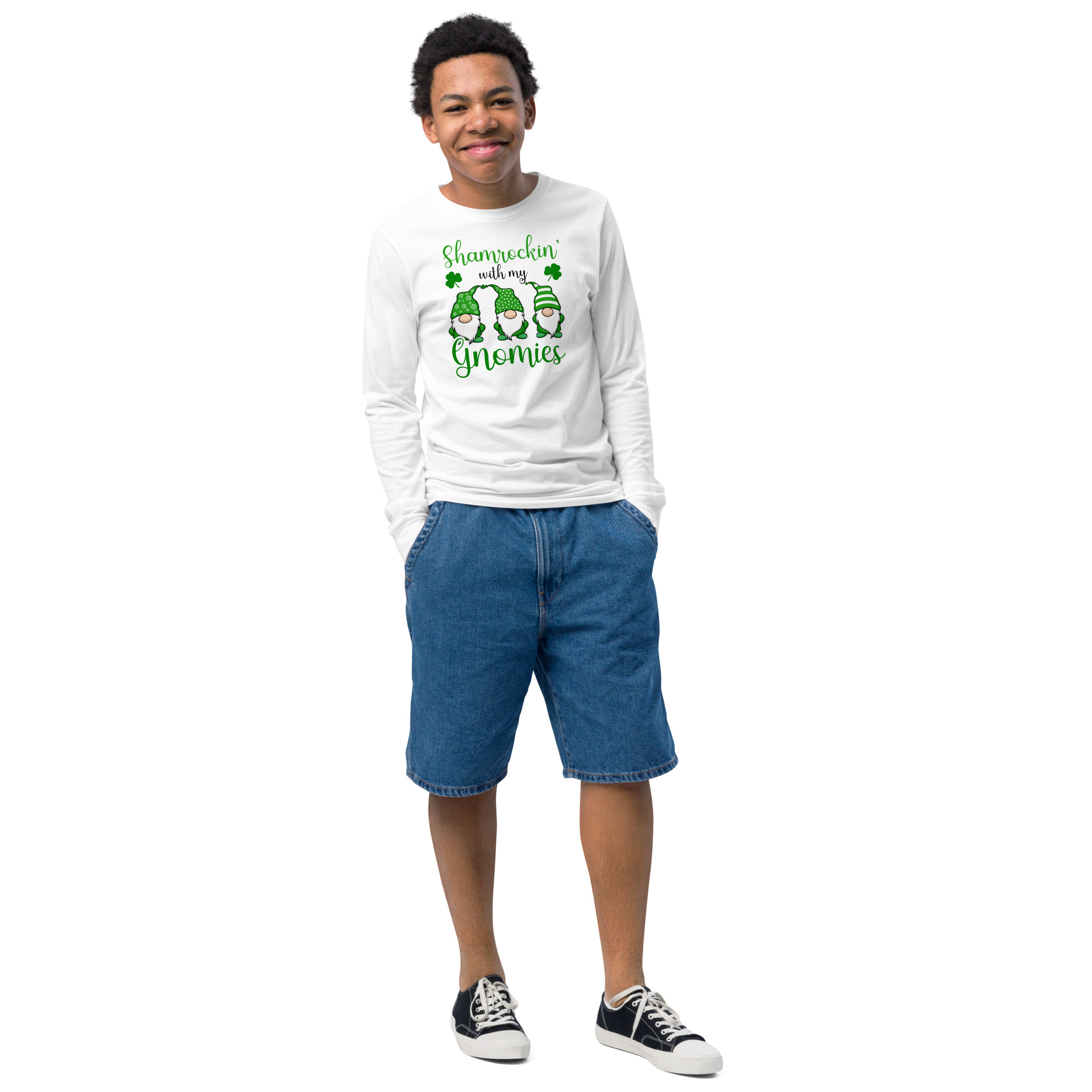 st. patrick's day youth long sleeve tee