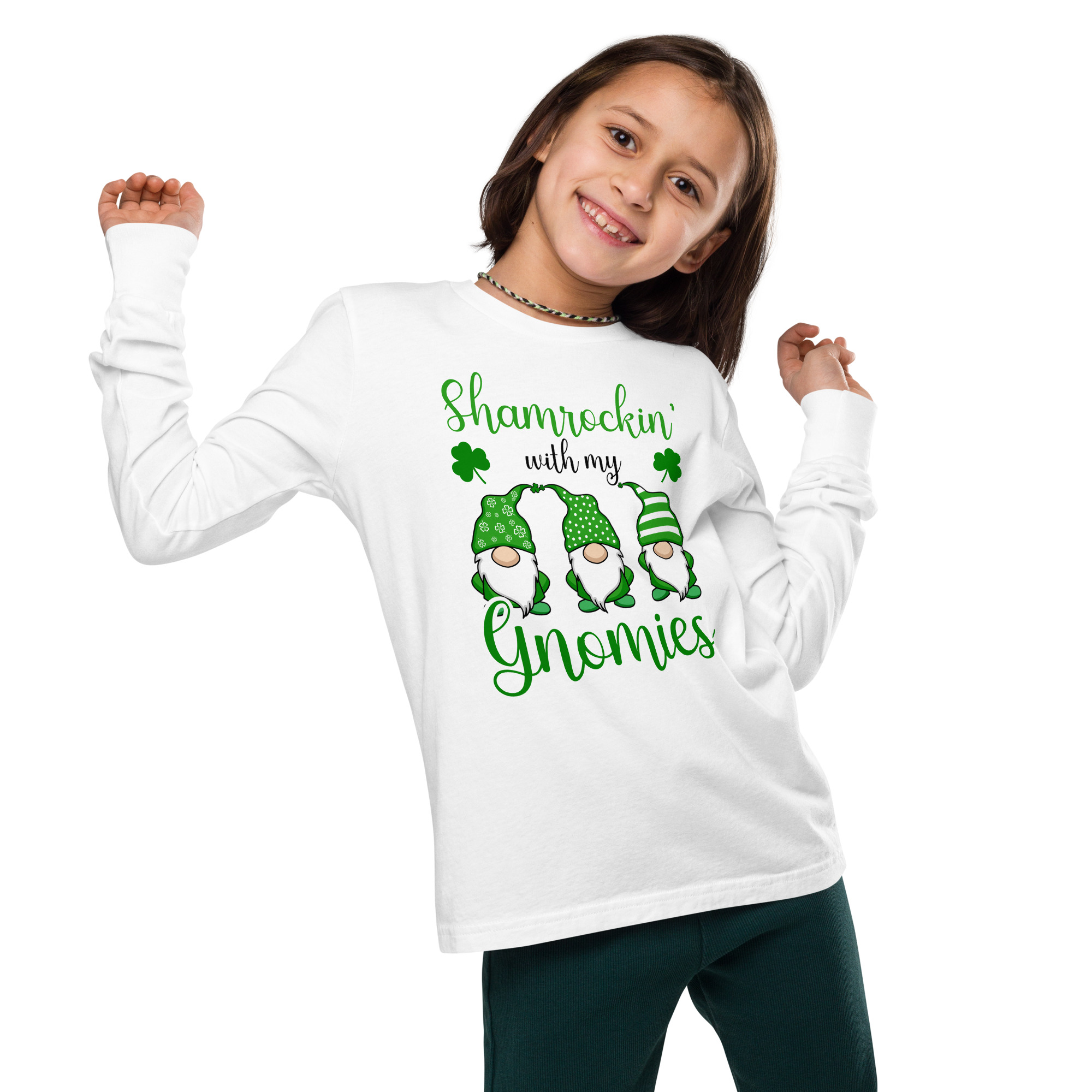 st. patrick's day youth long sleeve tee