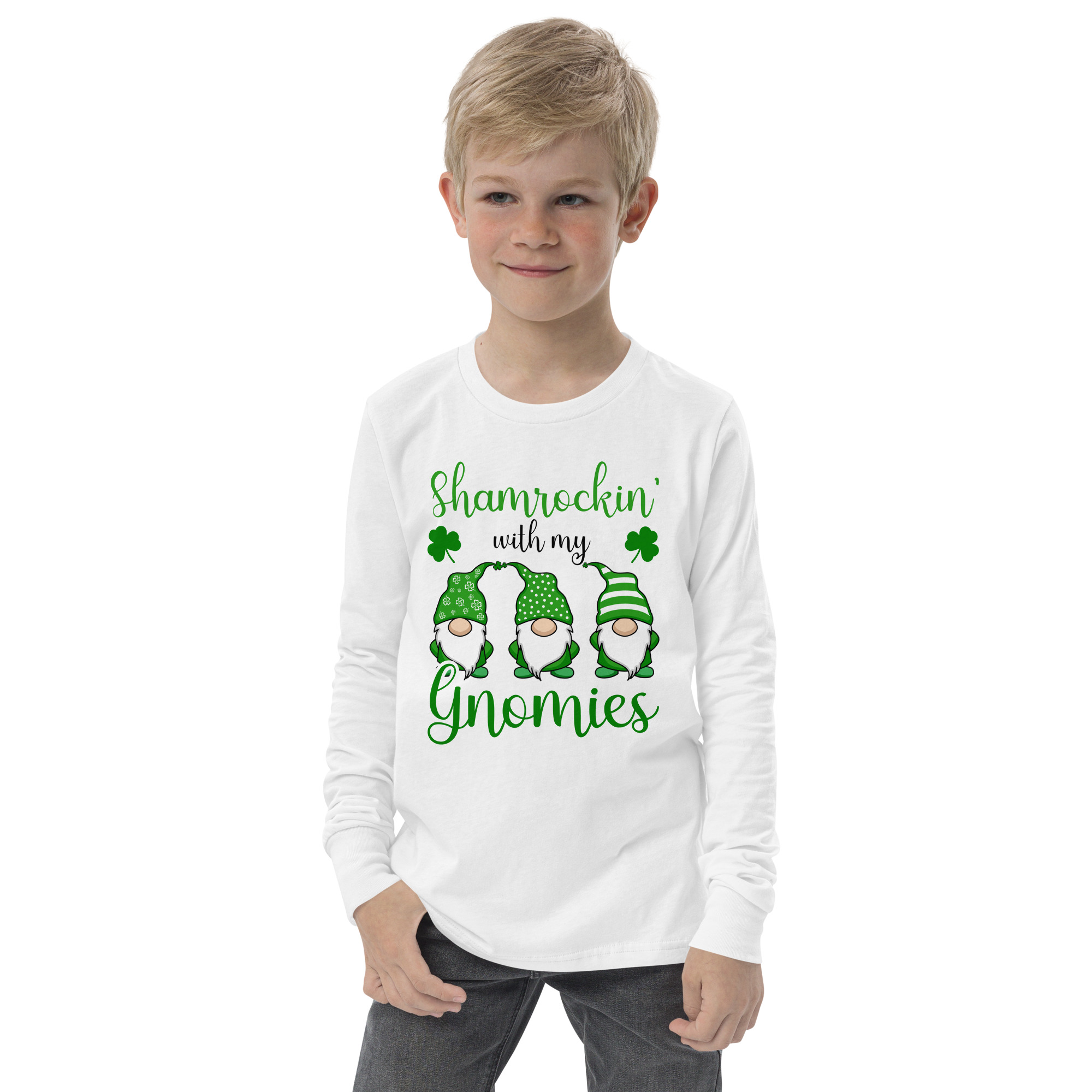st. patrick's day youth long sleeve tee