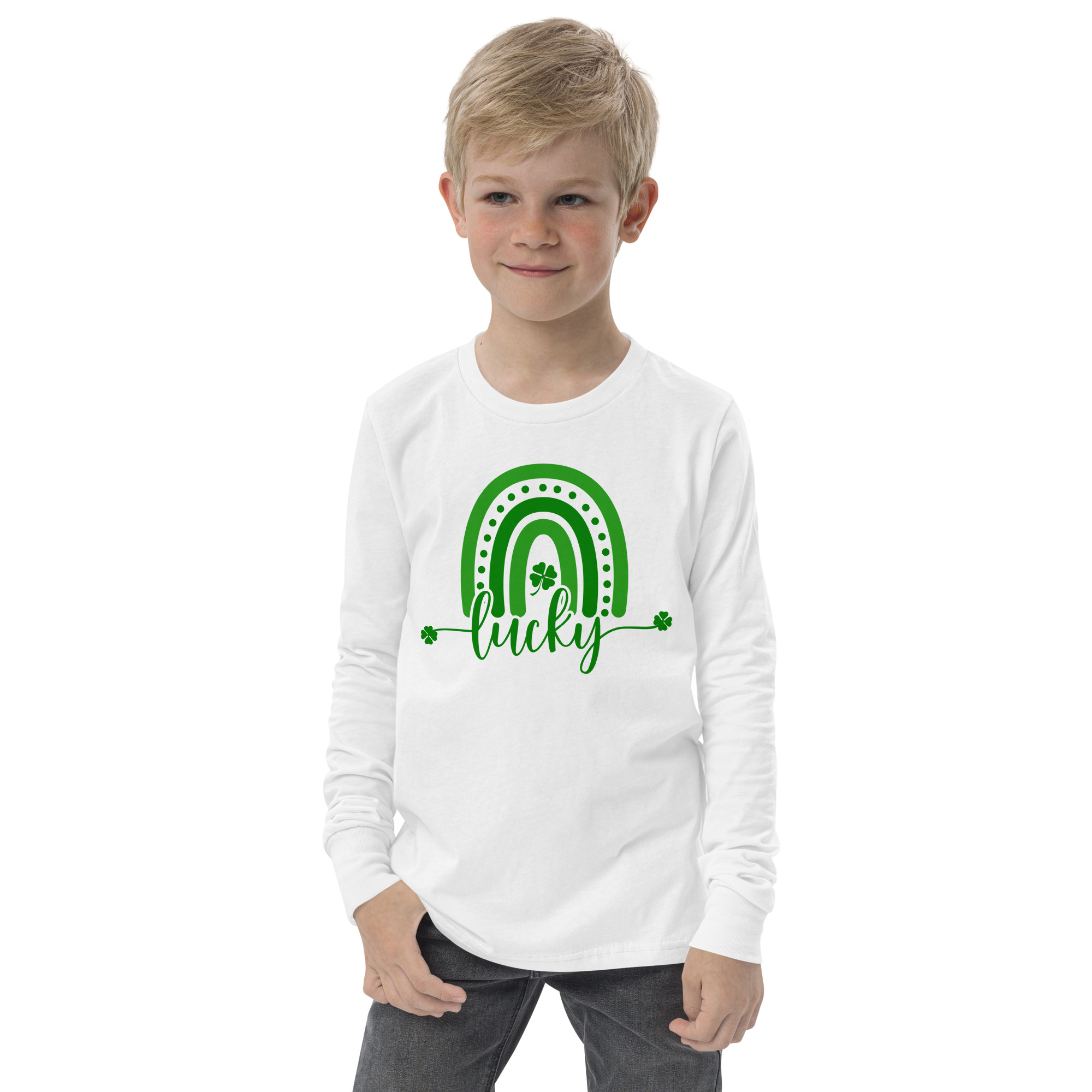 st. patrick's day youth long sleeve tee