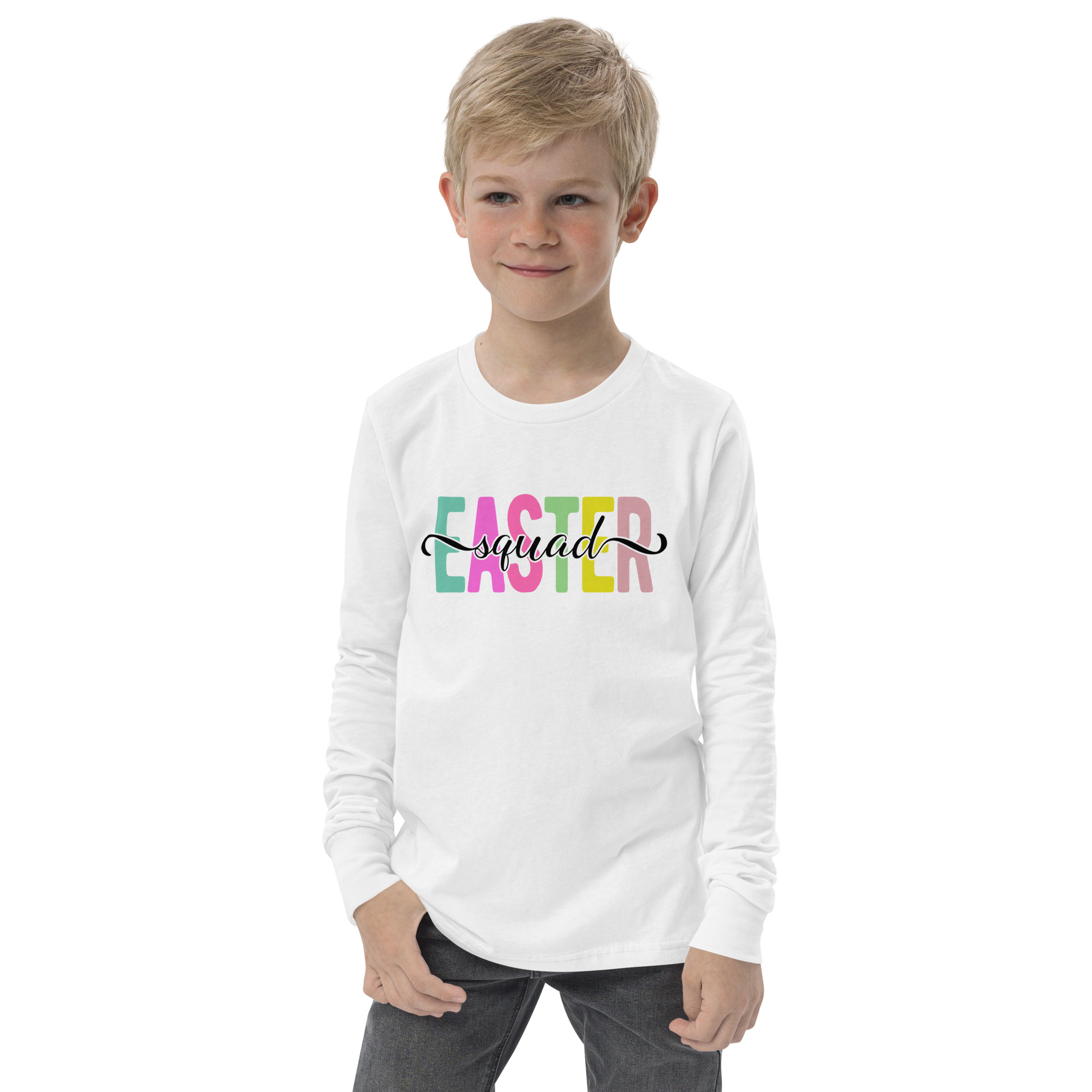 easter squad youth long sleeve tee