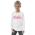 happy easter youth long sleeve tee