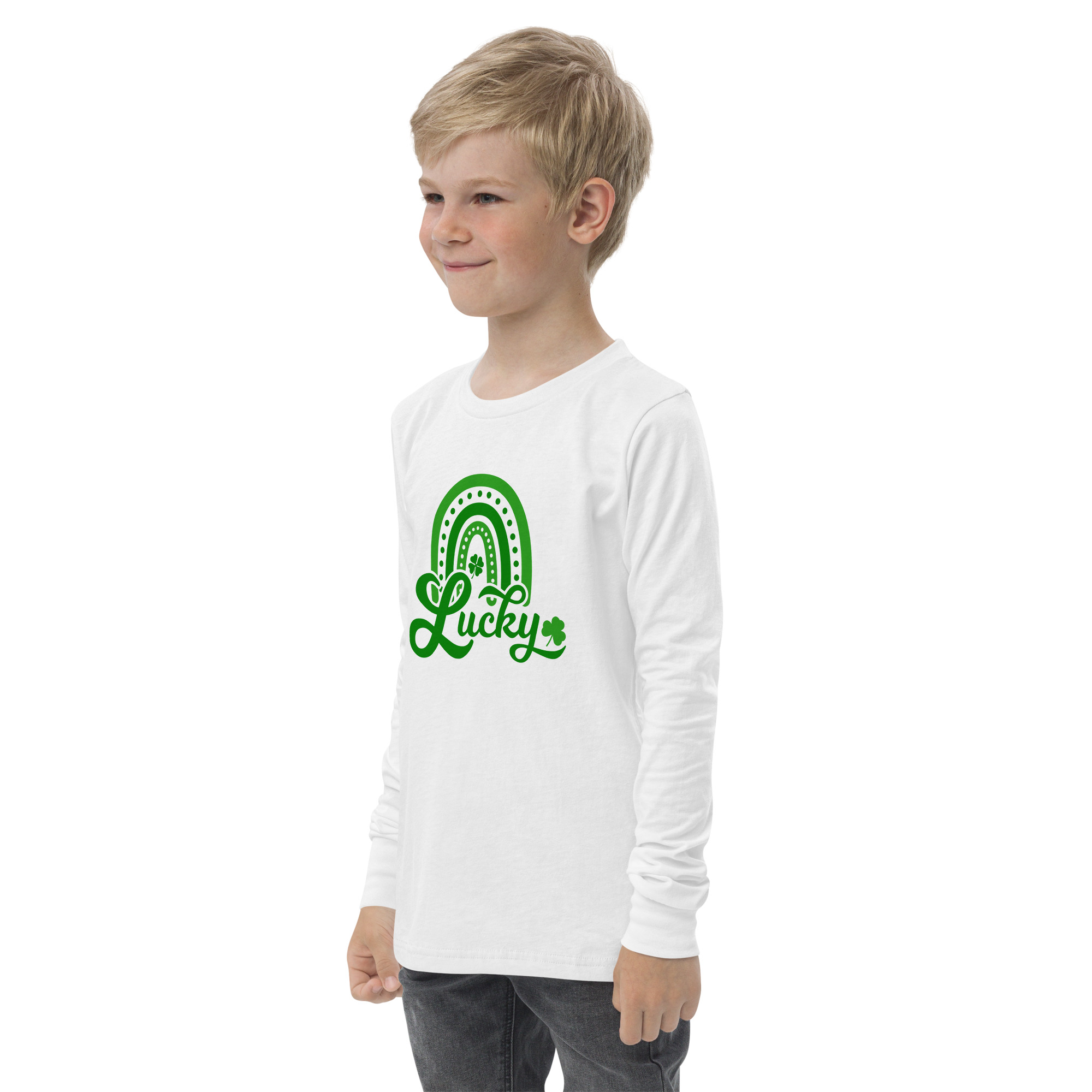 st. patrick's day youth long sleeve tee
